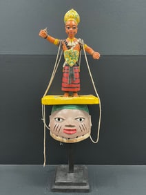 Yuroba Gelede Helmet Mask with Display Stand