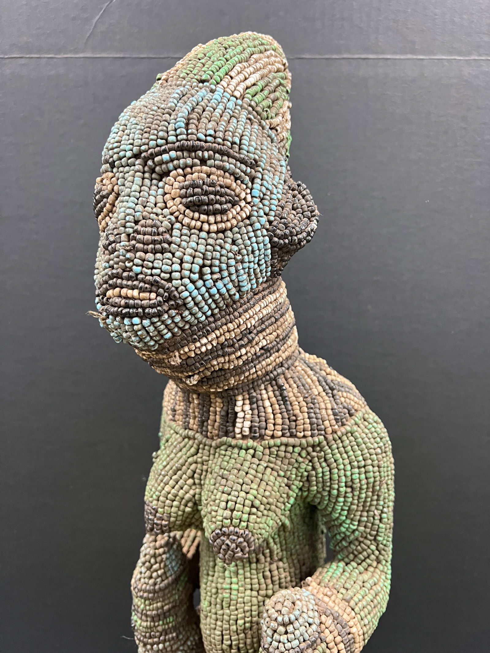 Bamileke Beaded Statue - 8