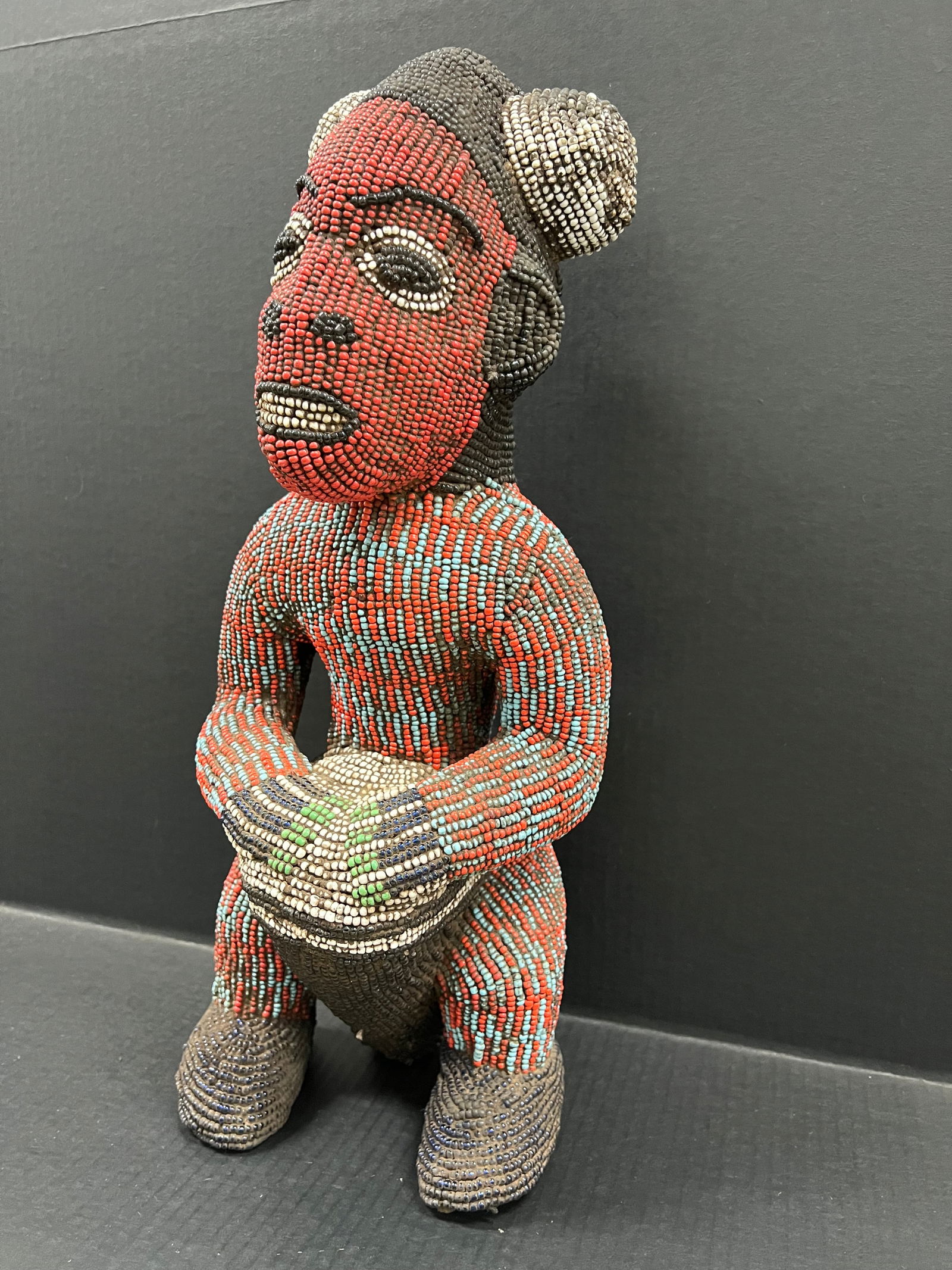 Large Bamileke Beaded Statue - 3