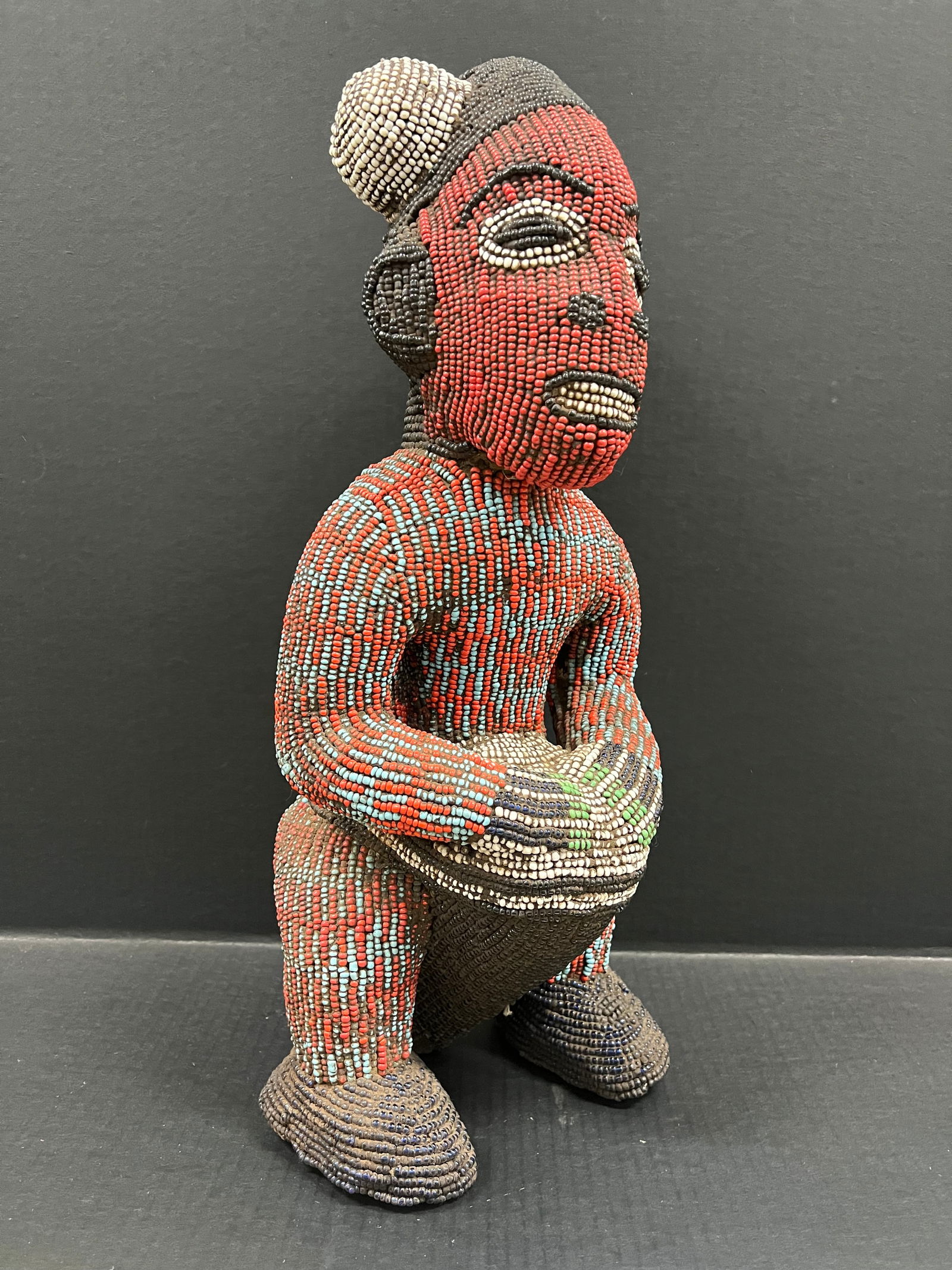 Large Bamileke Beaded Statue - 4