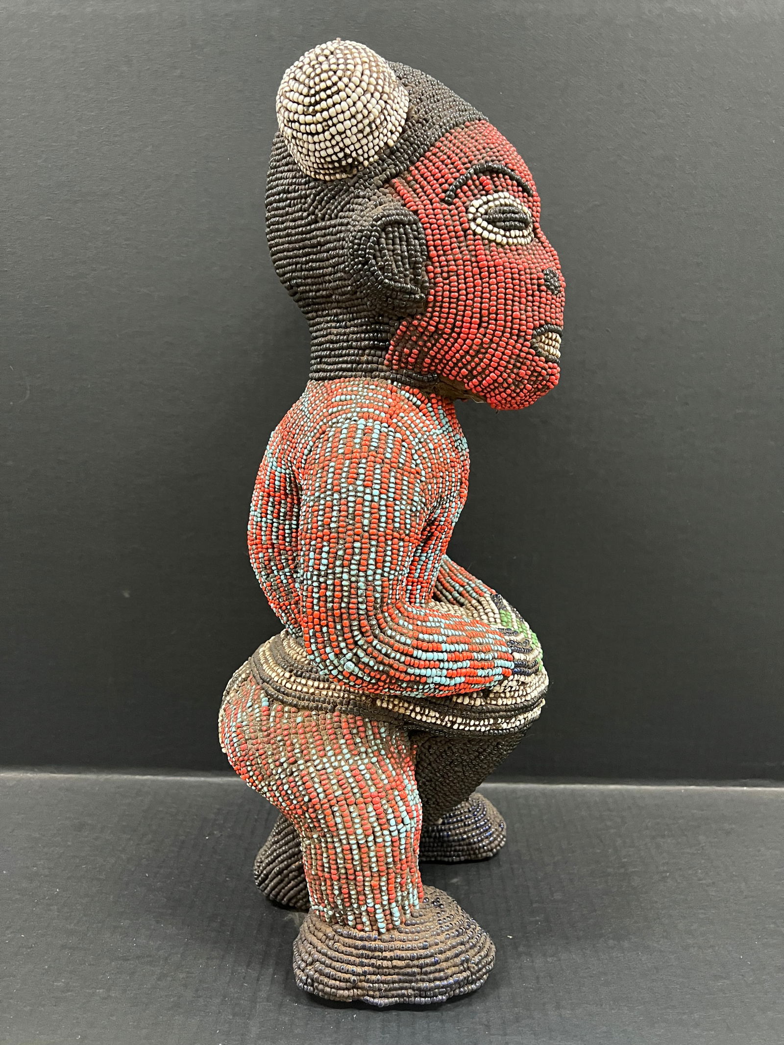 Large Bamileke Beaded Statue - 5