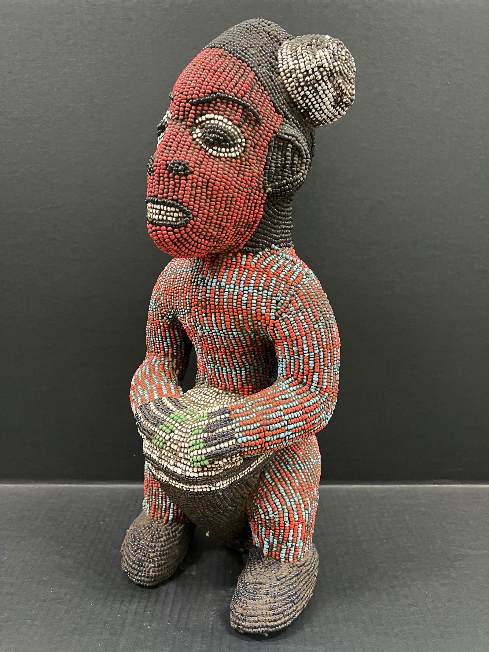 Large Bamileke Beaded Statue - 7