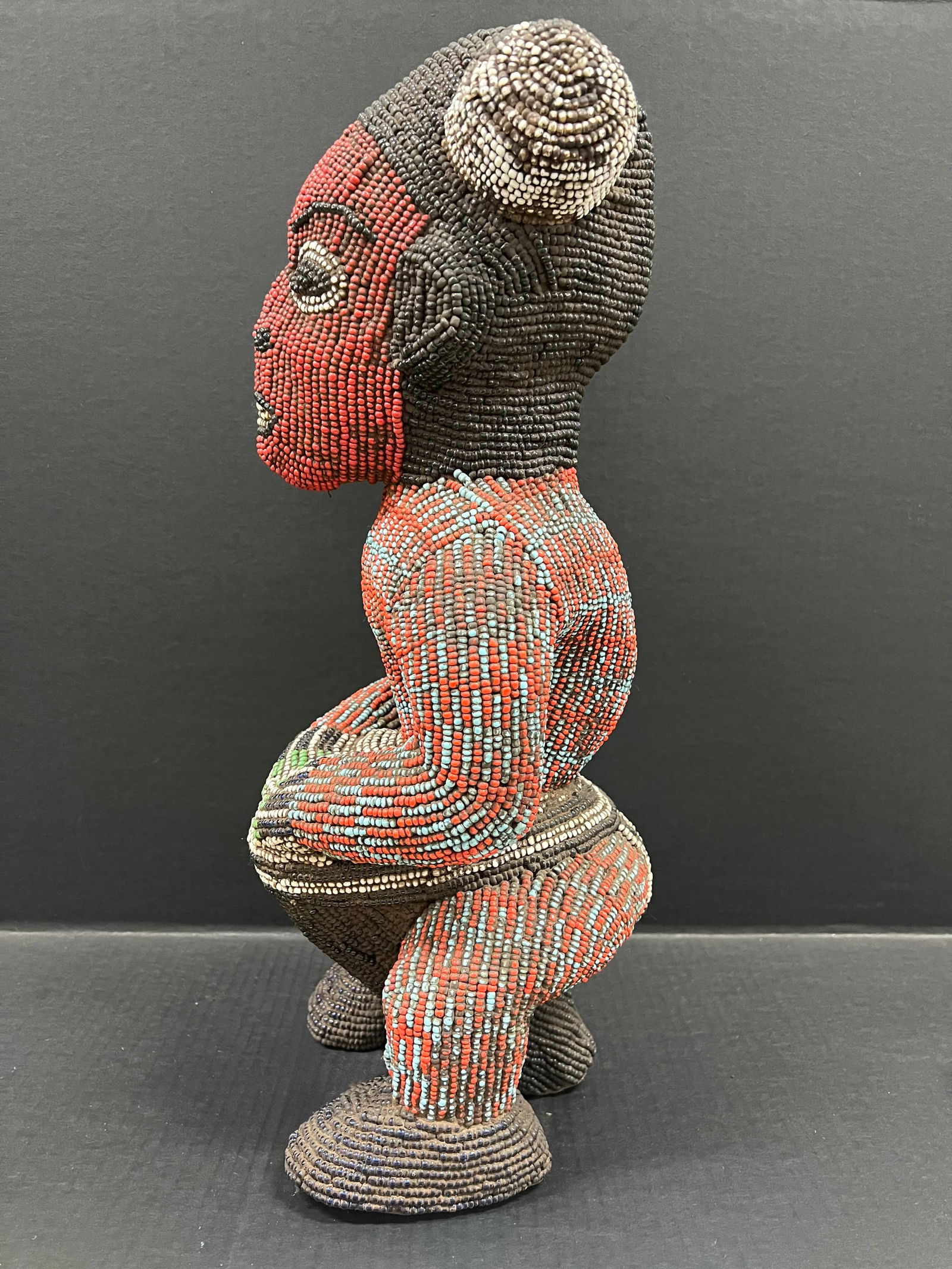 Large Bamileke Beaded Statue - 8