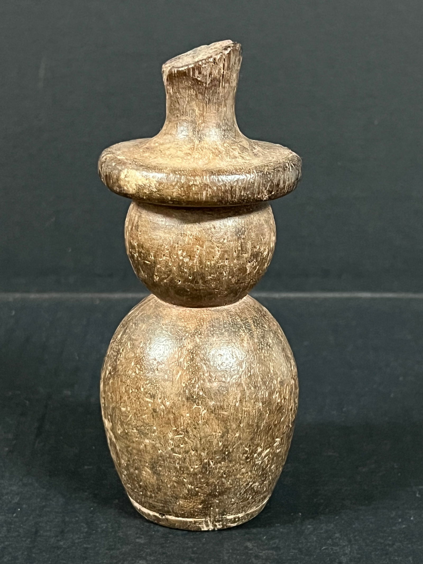 Carved Wood Snowman (1 of 5)