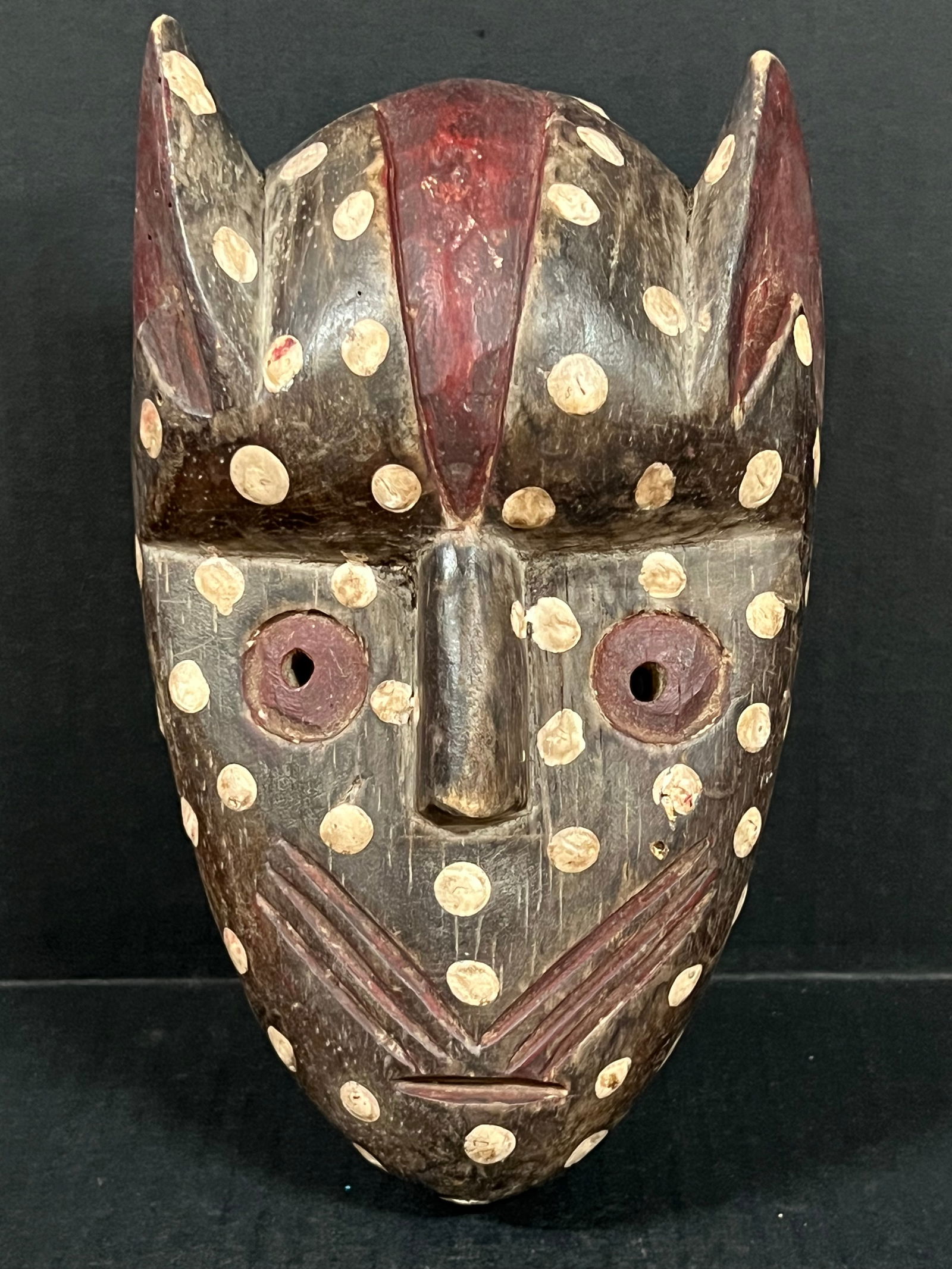 Carved Wood Leopard Bozo Mask (1 of 7)