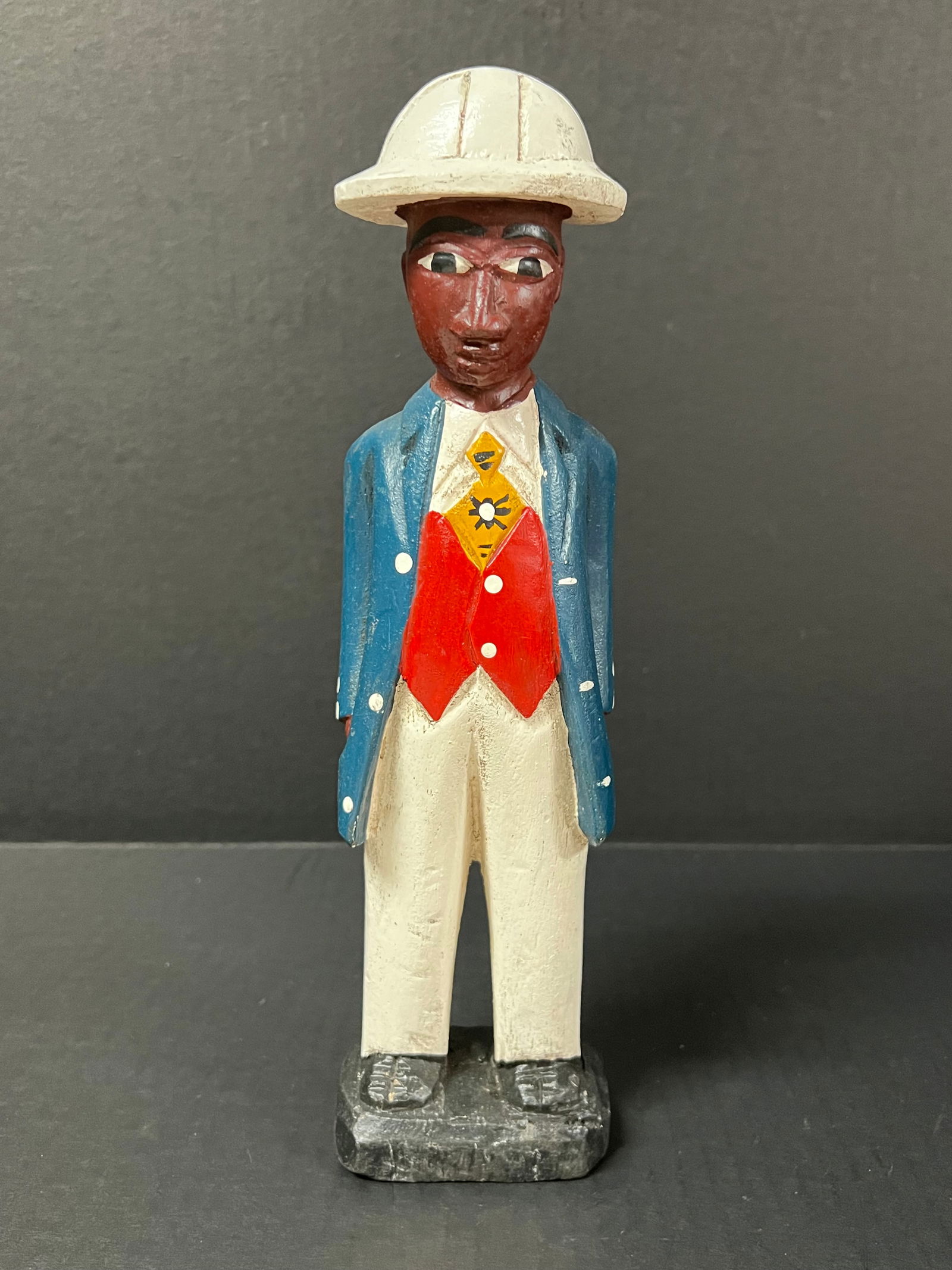 Carved Wood Colonial Statue (1 of 7)