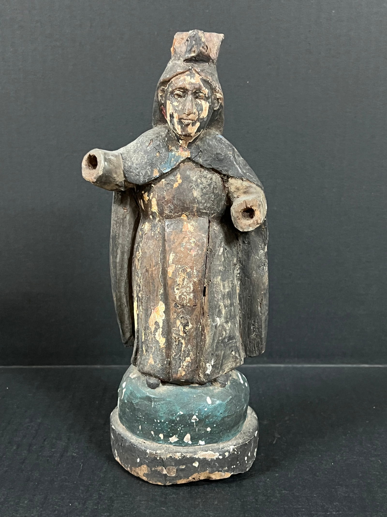 19th Century Carved Wood Colonial Saint (1 of 10)