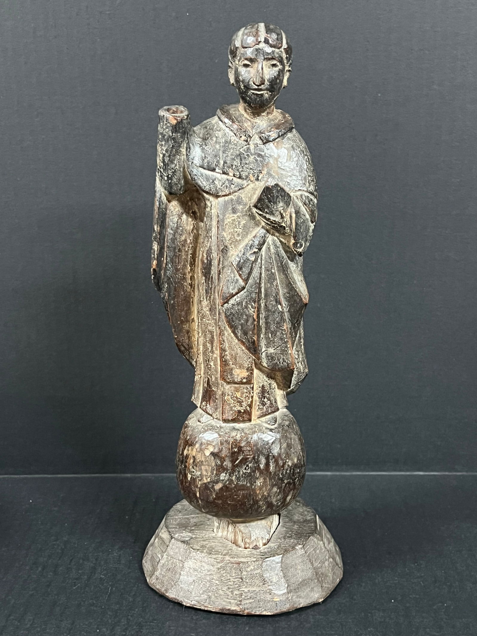 19th Century Carved Wood Colonial Saint (1 of 9)