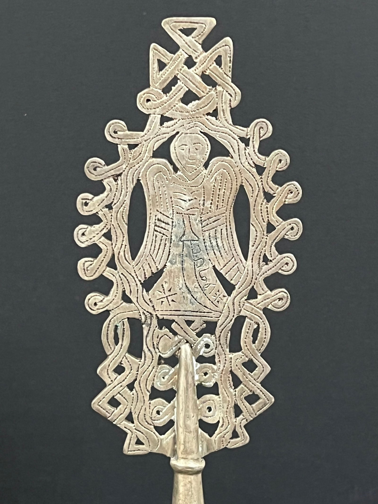 Ethiopian Metal Processional Coptic Cross - 2