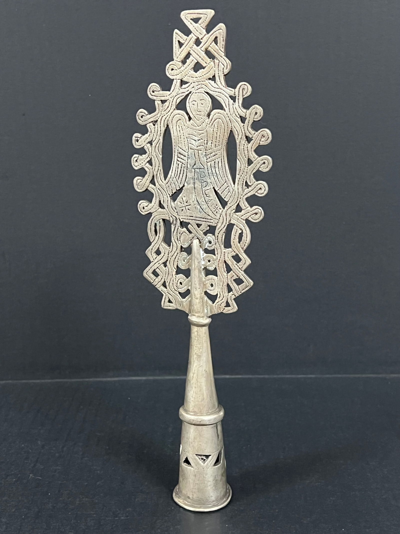 Ethiopian Metal Processional Coptic Cross - 3