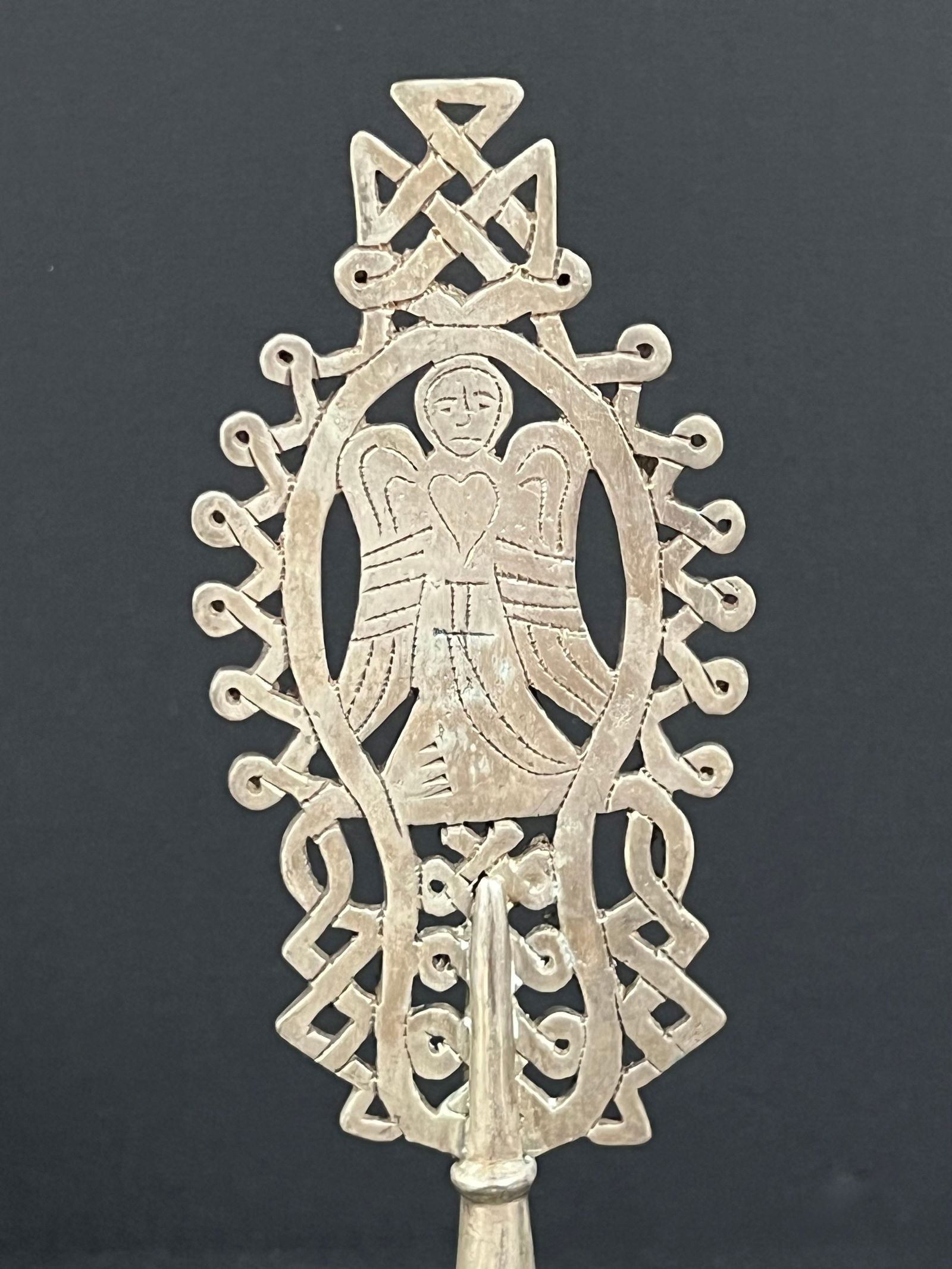 Ethiopian Metal Processional Coptic Cross - 7
