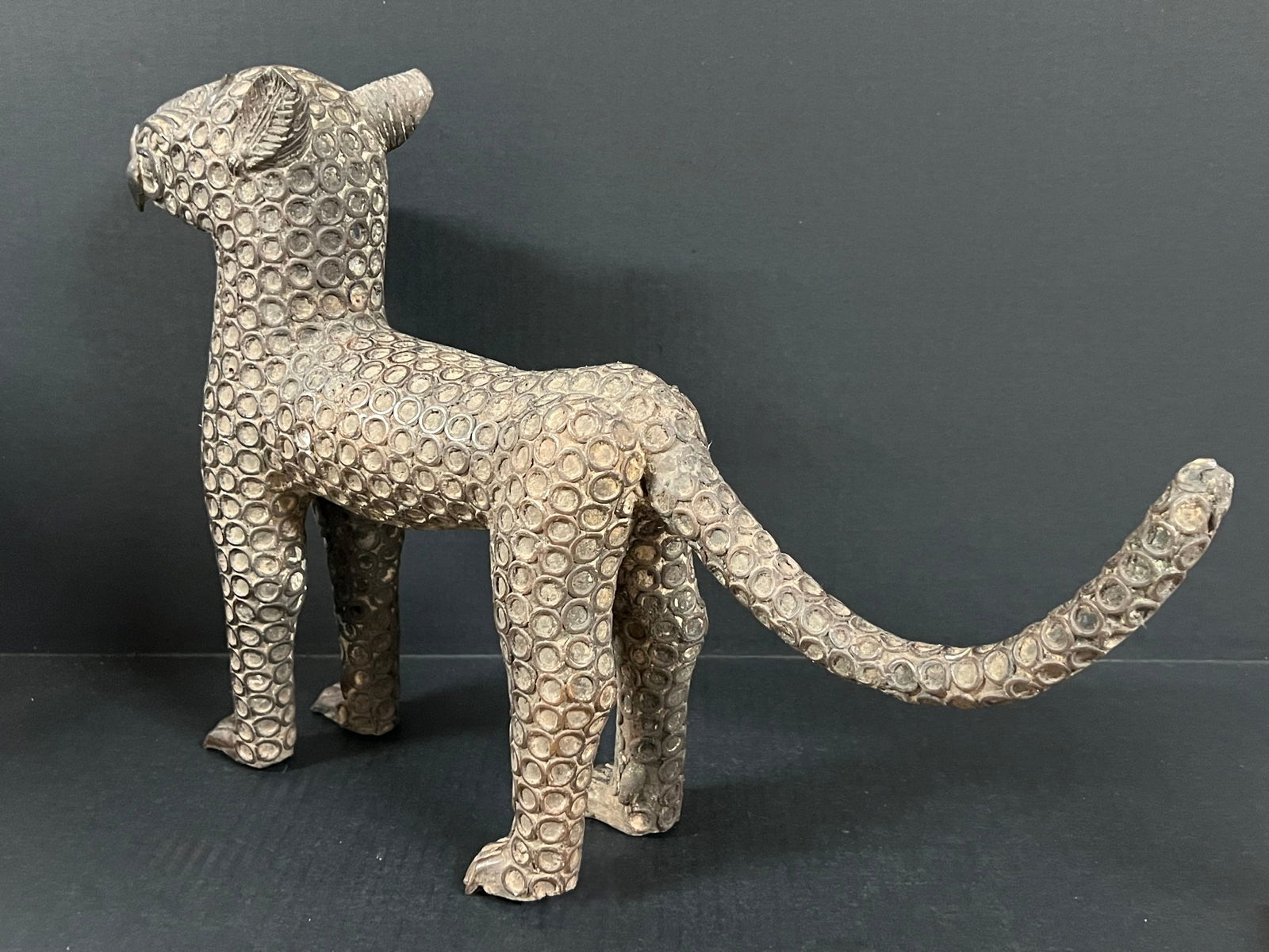 Leopard Bronze Sculpture - 7