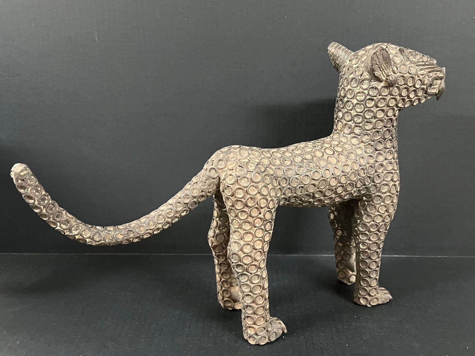 Leopard Bronze Sculpture - 8