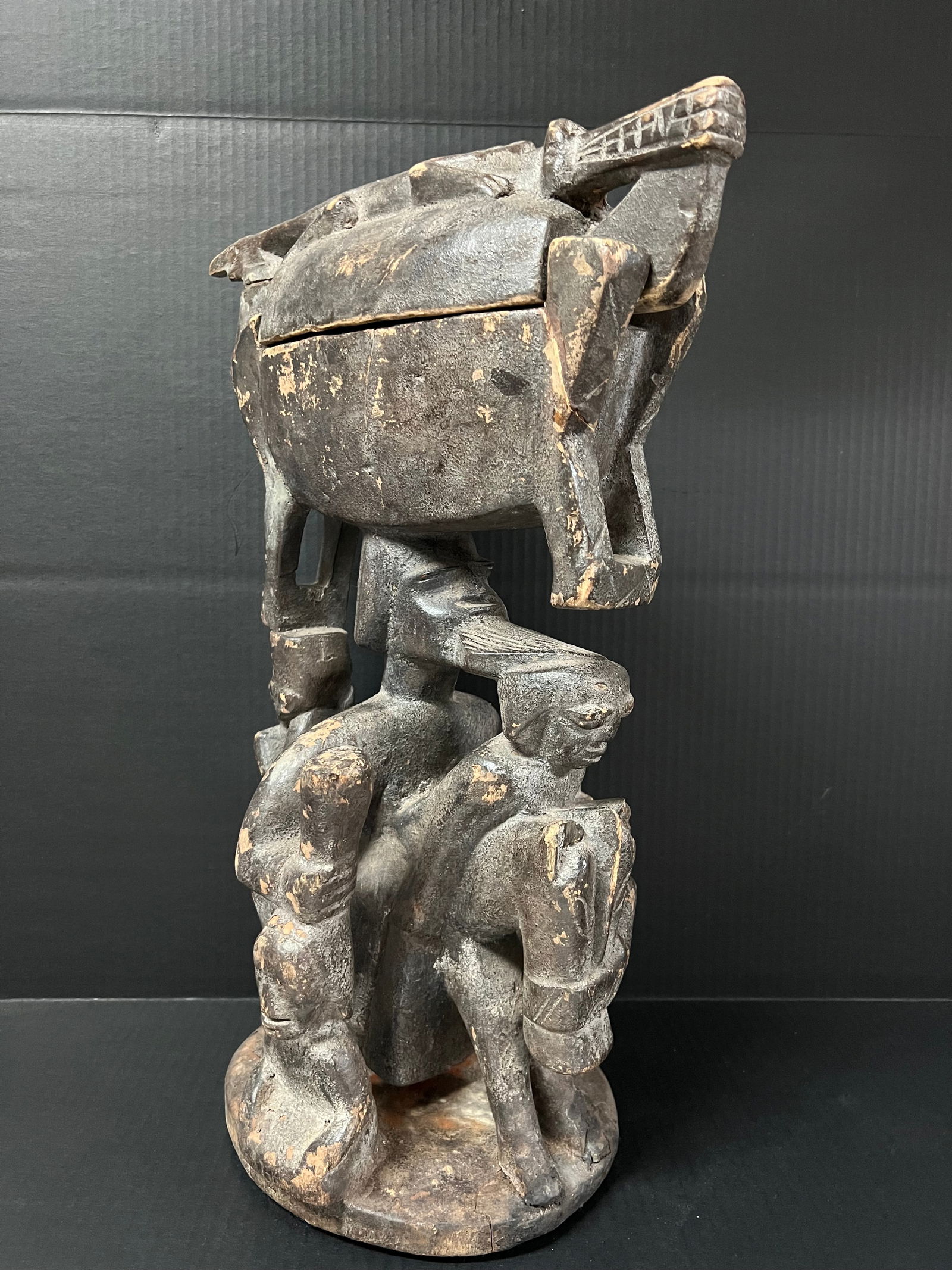 Carved Wood Yoruba Container (1 of 9)