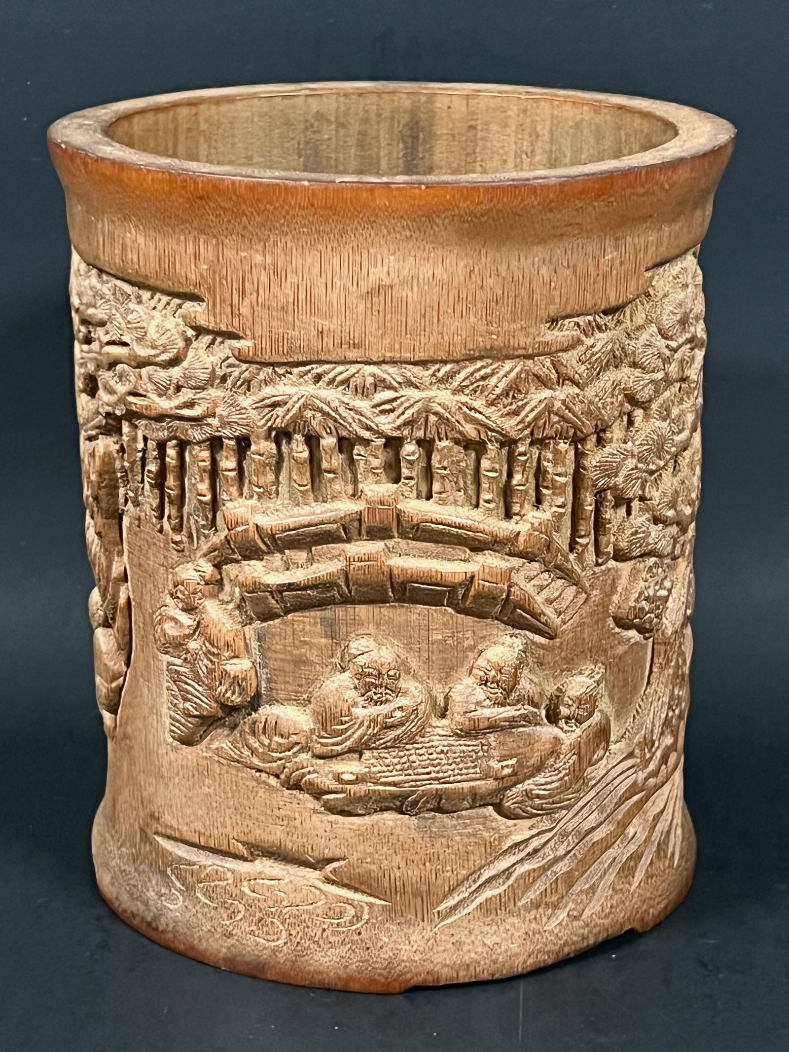 Carved Bamboo Brush Pot (1 of 10)