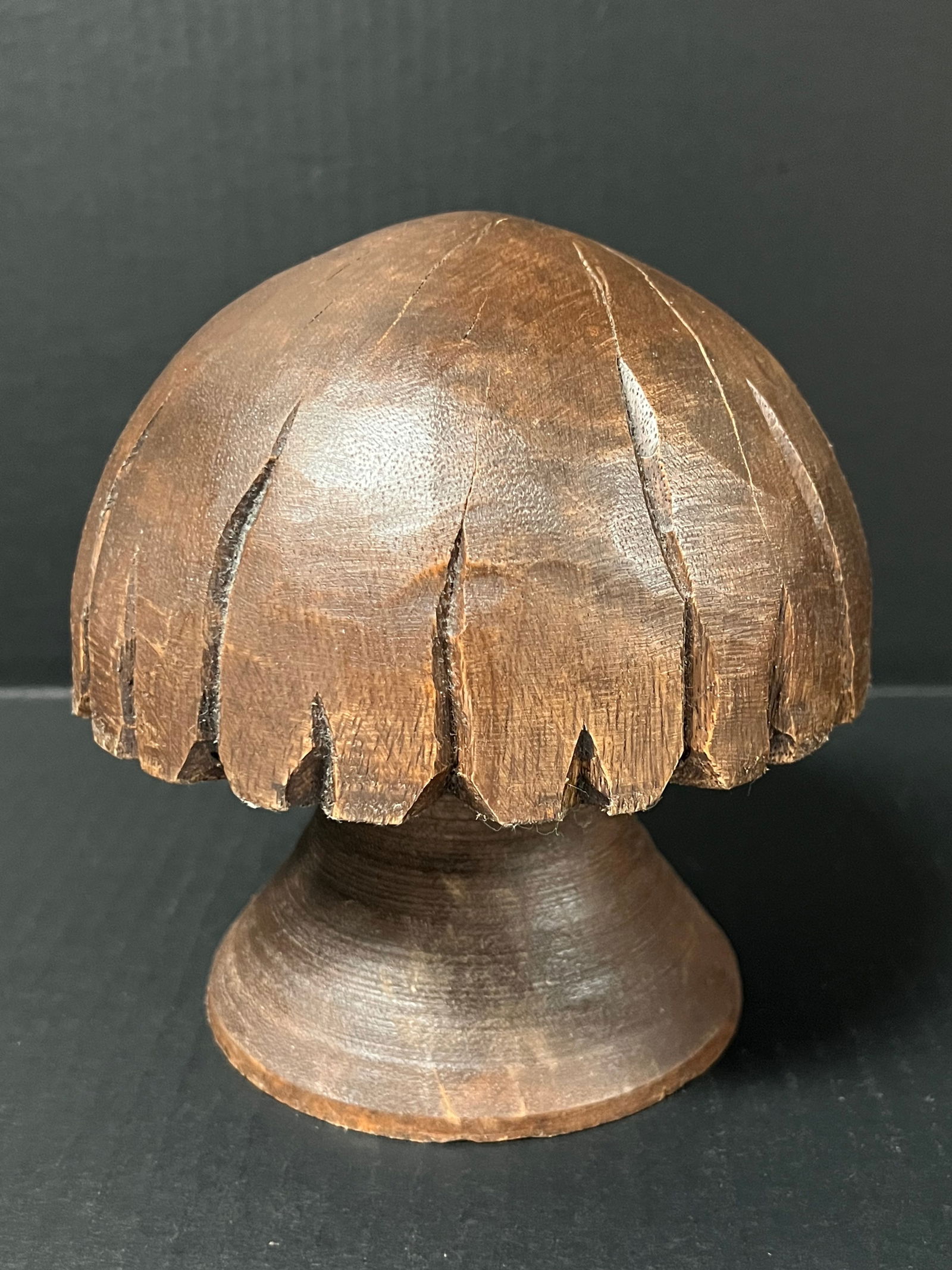 Carved Wood Mushroom Sculpture (1 of 7)