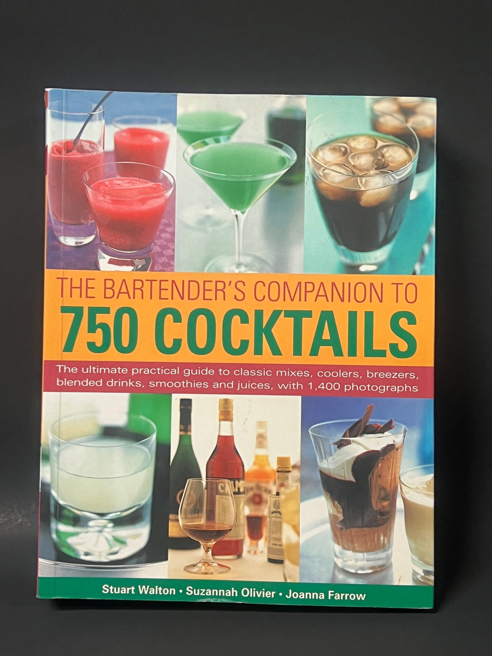 750 Cocktails Guide Book: 750 Cocktails Guide Book. The dimension is 10 inches high x 8 inches wide. Please be aware that some of the items are vintage, secondhand, old ages, antiques and may have a defects or sign of ages, Ho