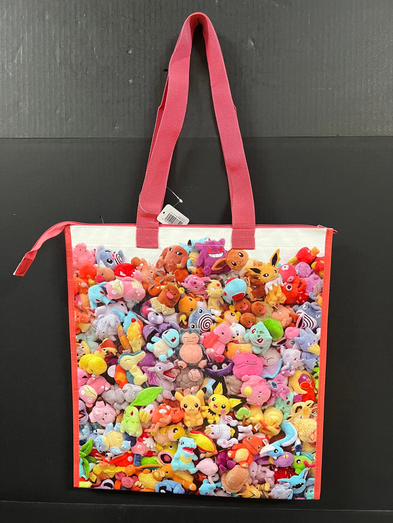 Pokemon Center Japan Exclusive Shopping Zippered Tote Vinyl Bag Medium: Pokemon Center Japan Excelusive Shopping Zippered Tote Vinyl Bag Medium. The dimension is 17 inches high x 16 inches wide x 5 inches depth. Please be aware that some of the items are vintage,