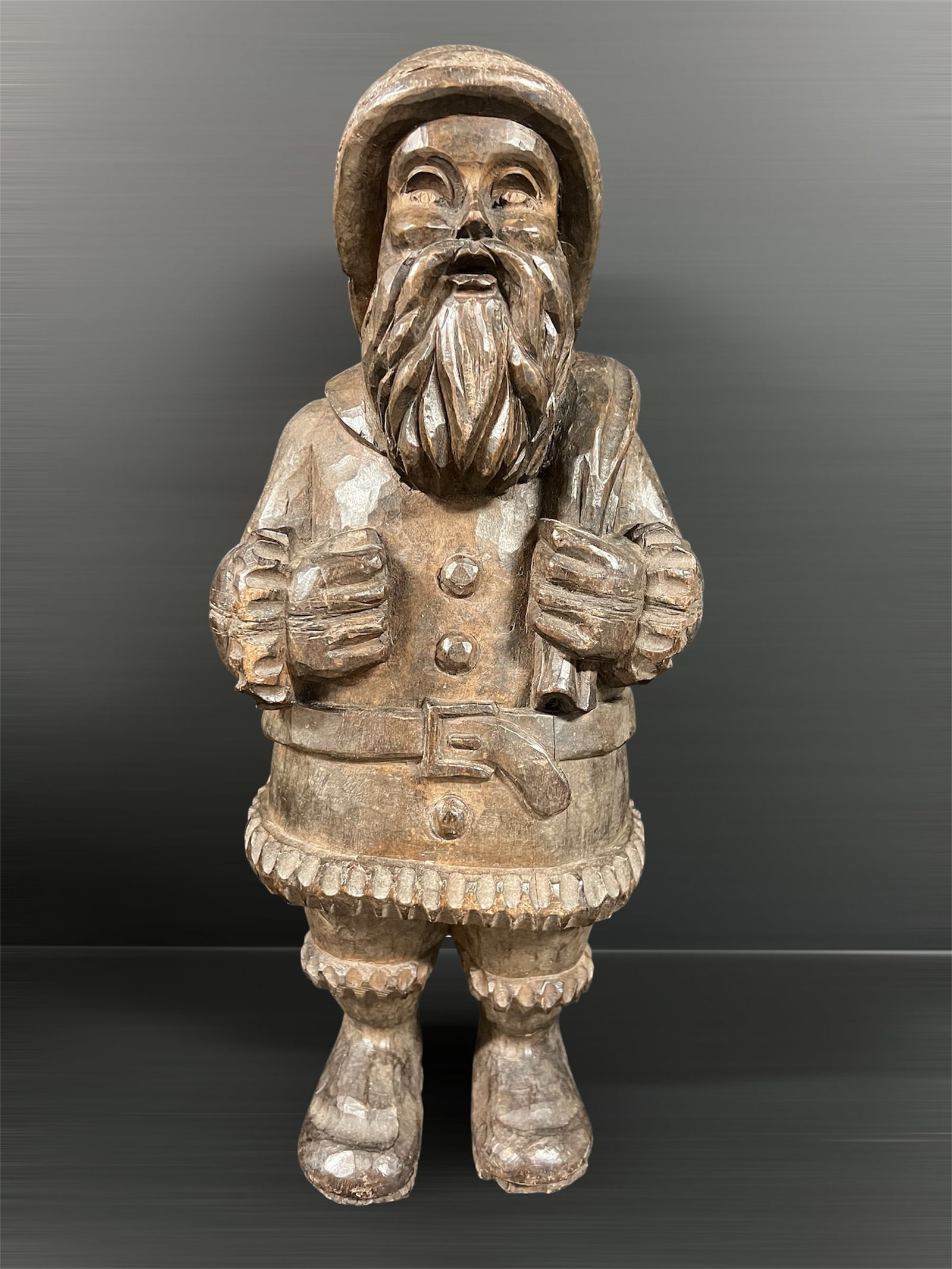 Carved Wood Santa Claus (1 of 5)