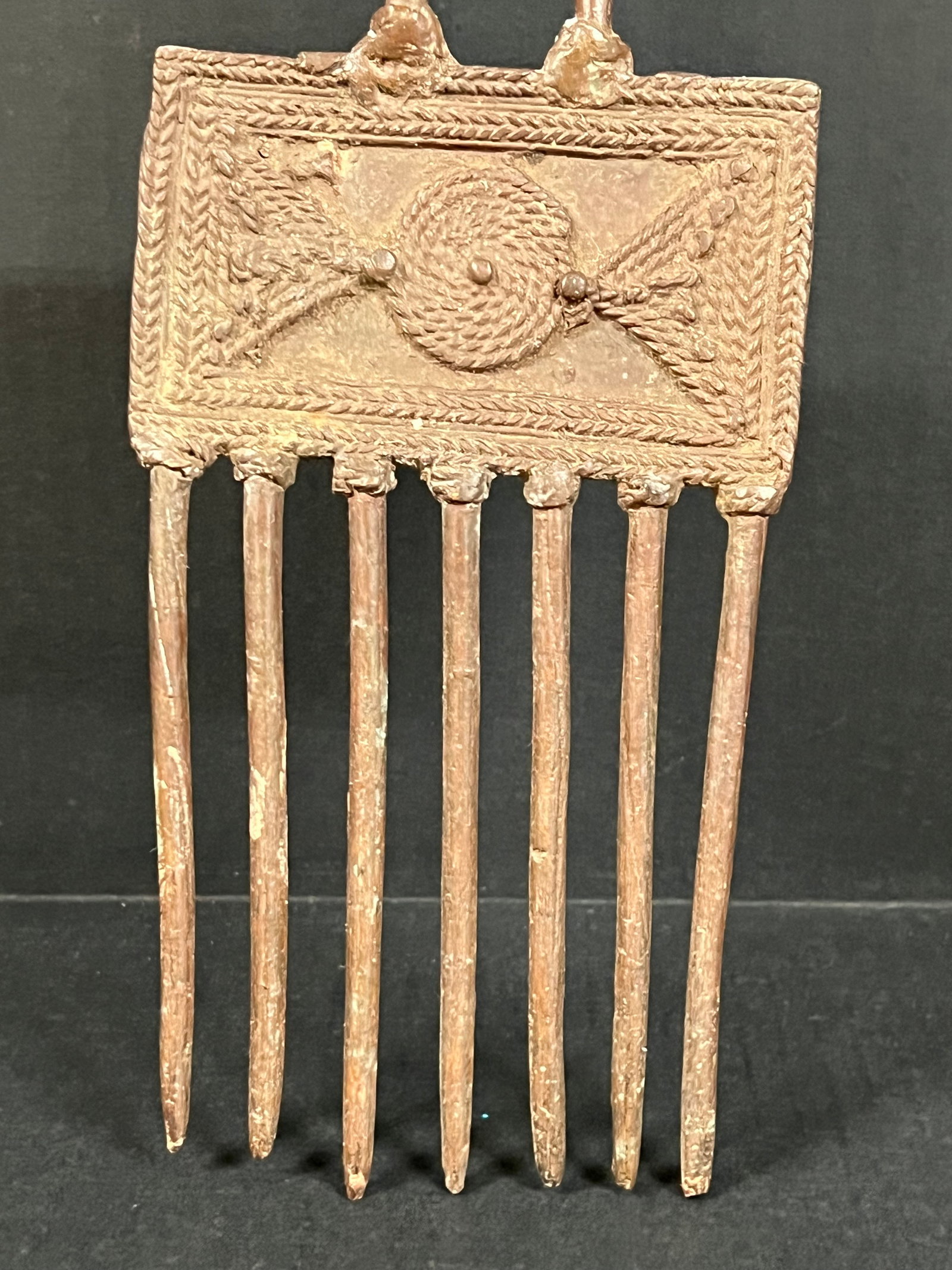 Dogon Bronze Comb - 2