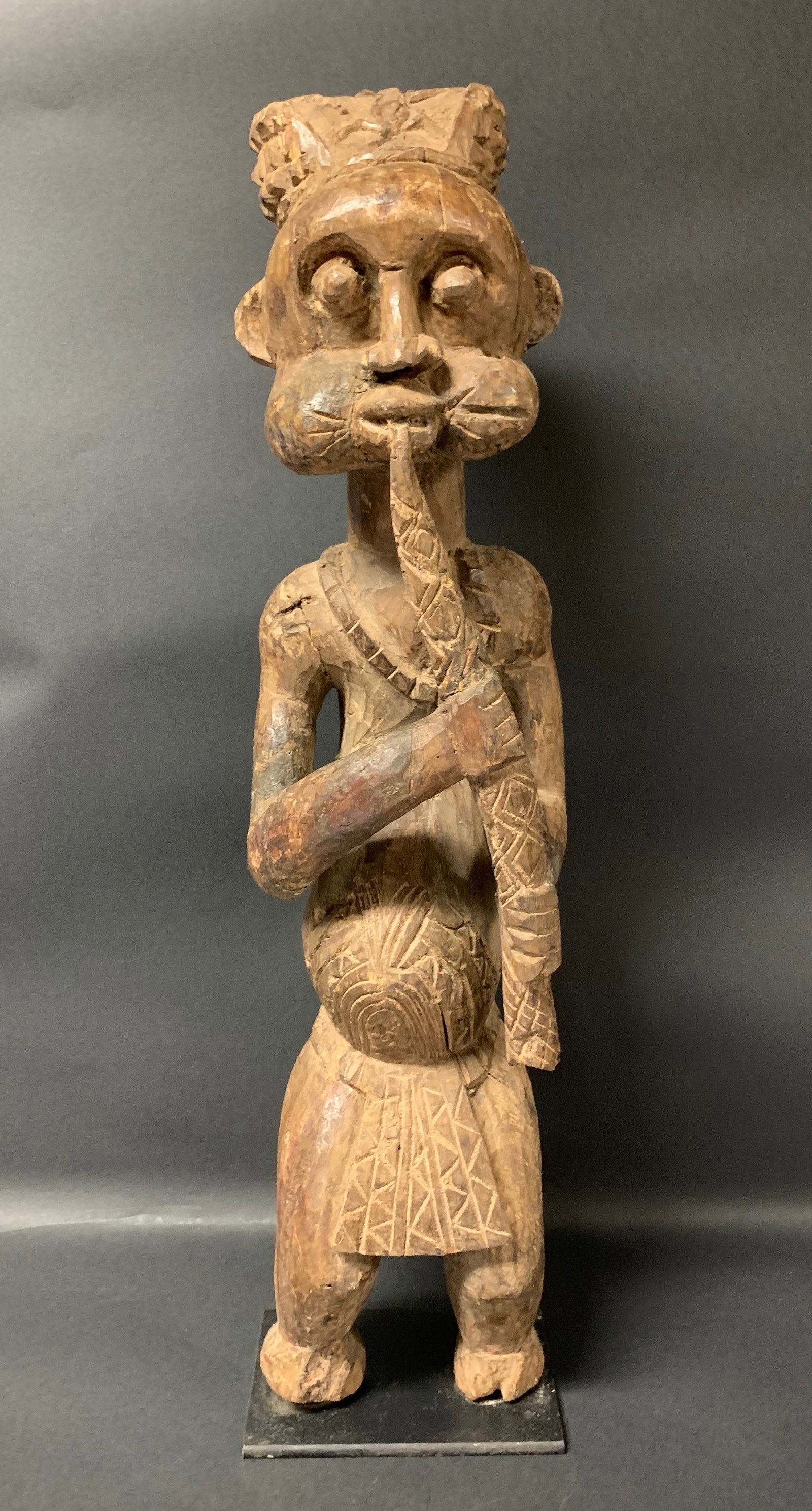 Carved Wood Bamileke Statue (1 of 11)
