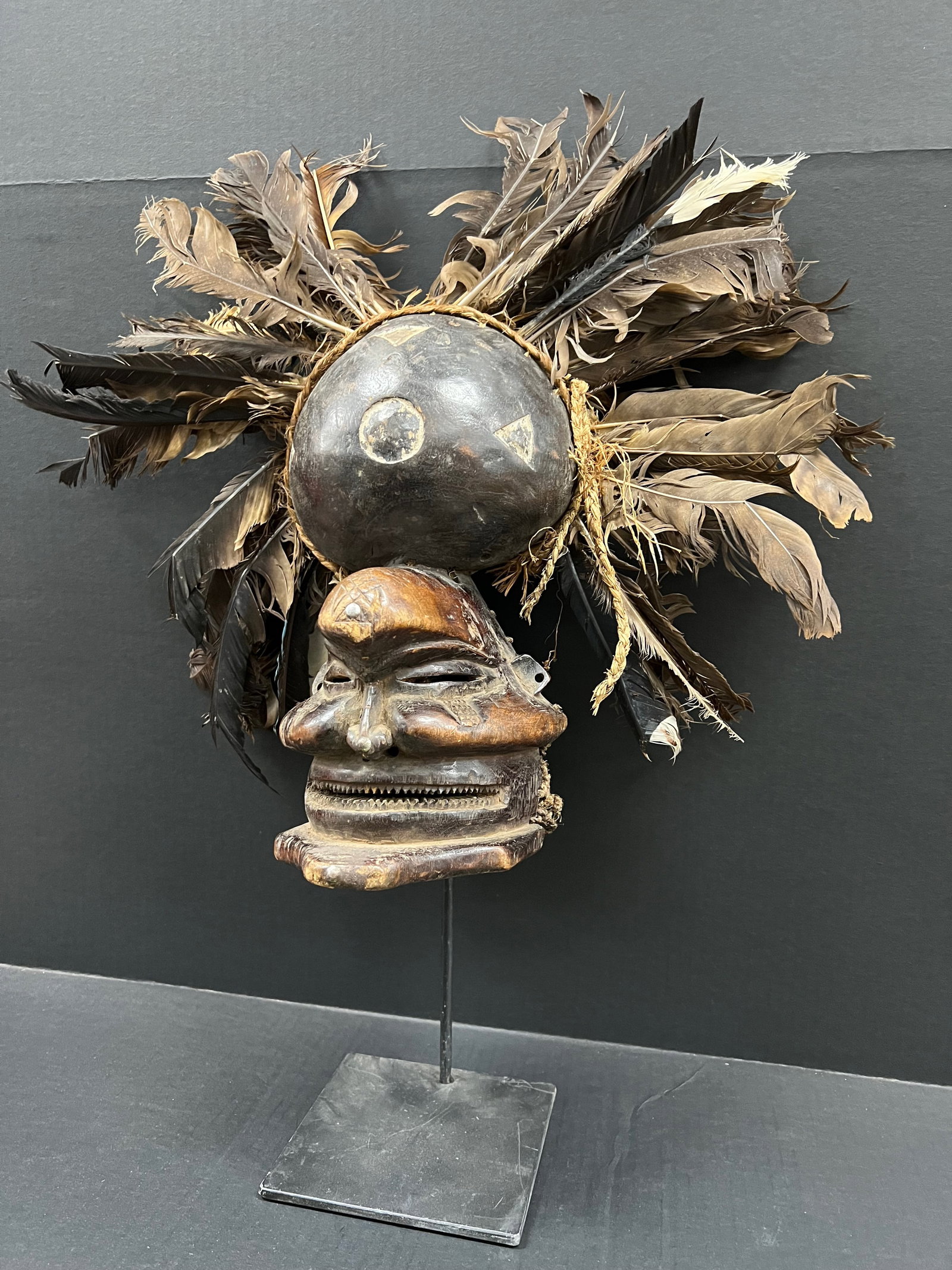 Chokwe Mask with Display Stand - 2