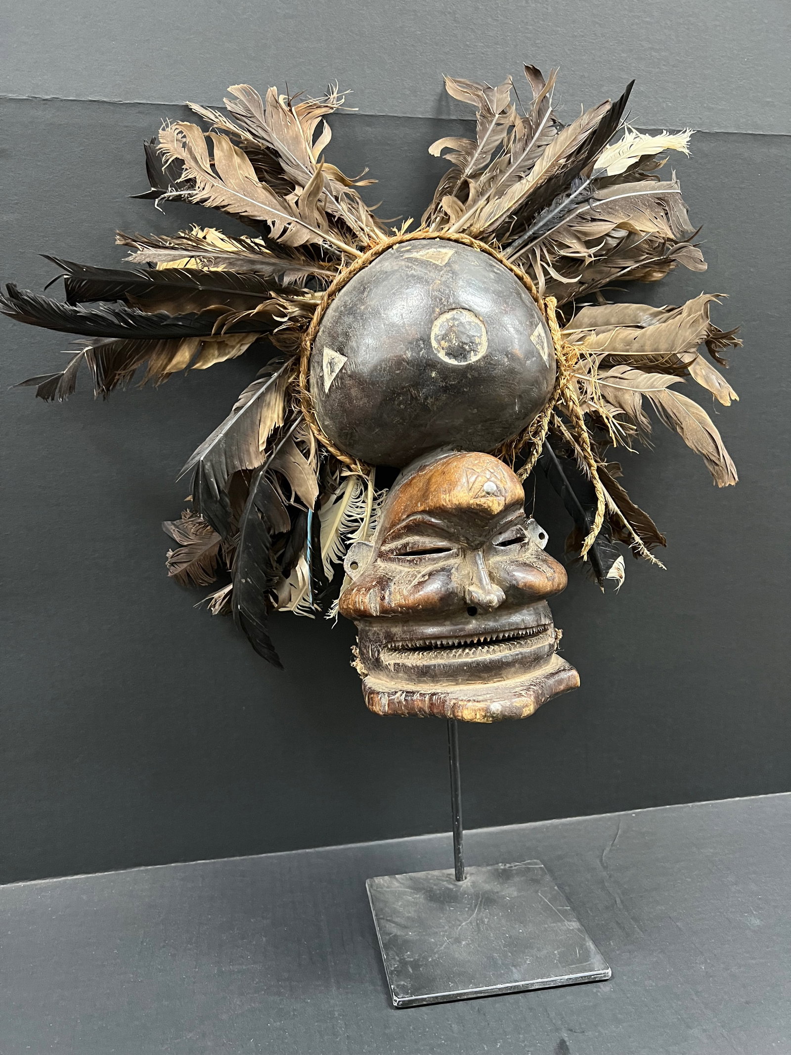 Chokwe Mask with Display Stand - 3