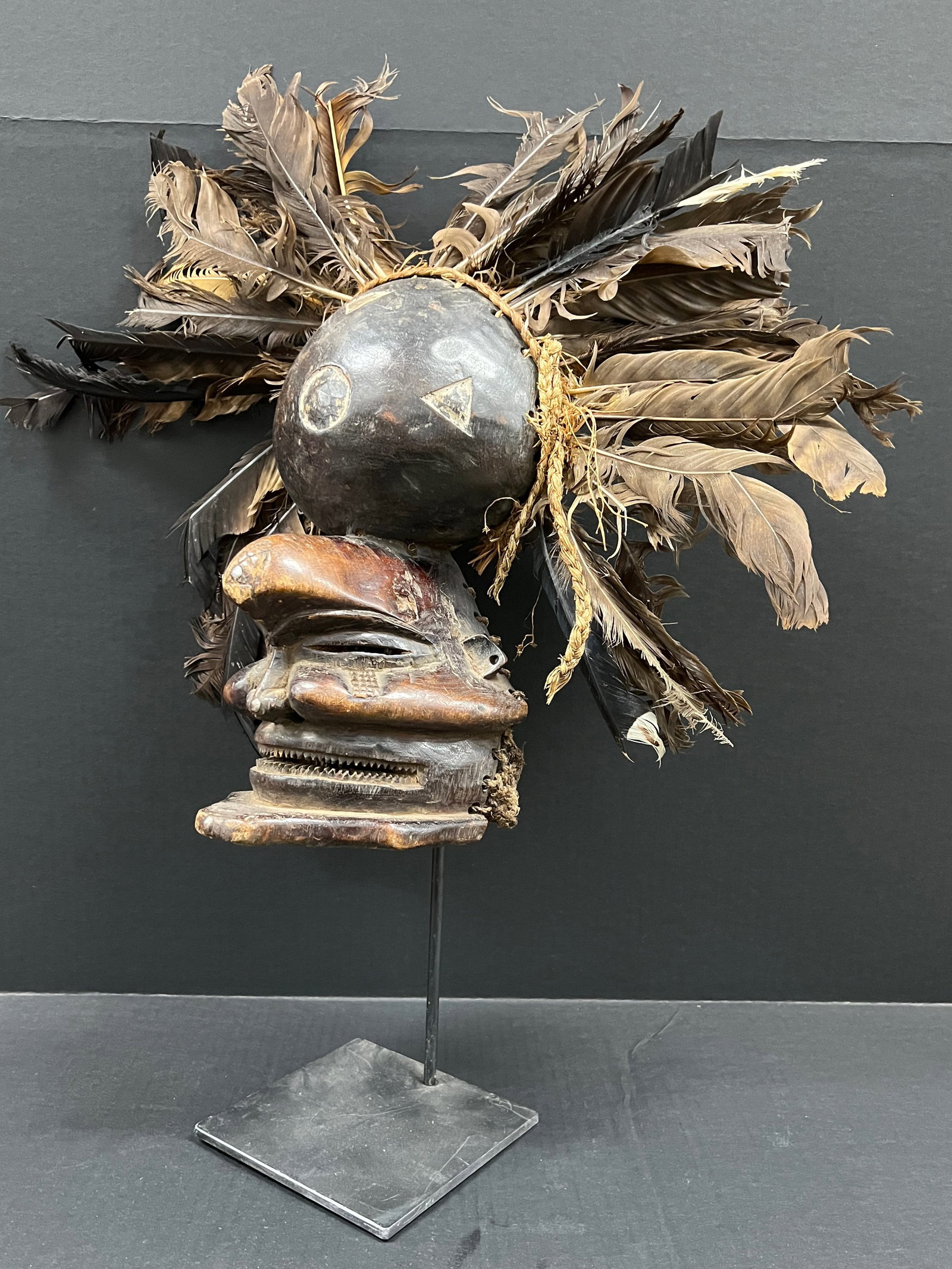 Chokwe Mask with Display Stand - 5
