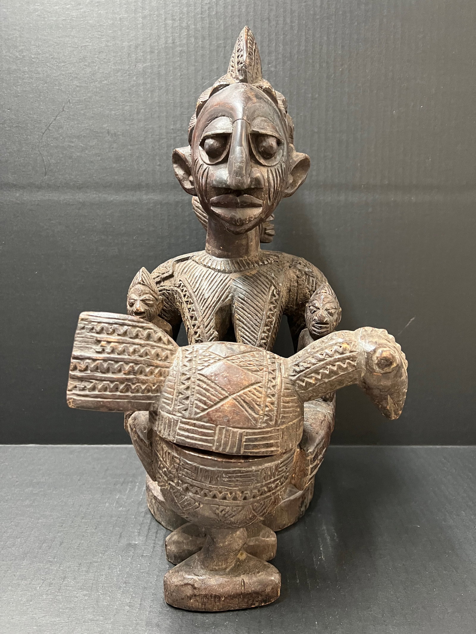 Carved Wood Yuroba Offering Bowl (1 of 10)
