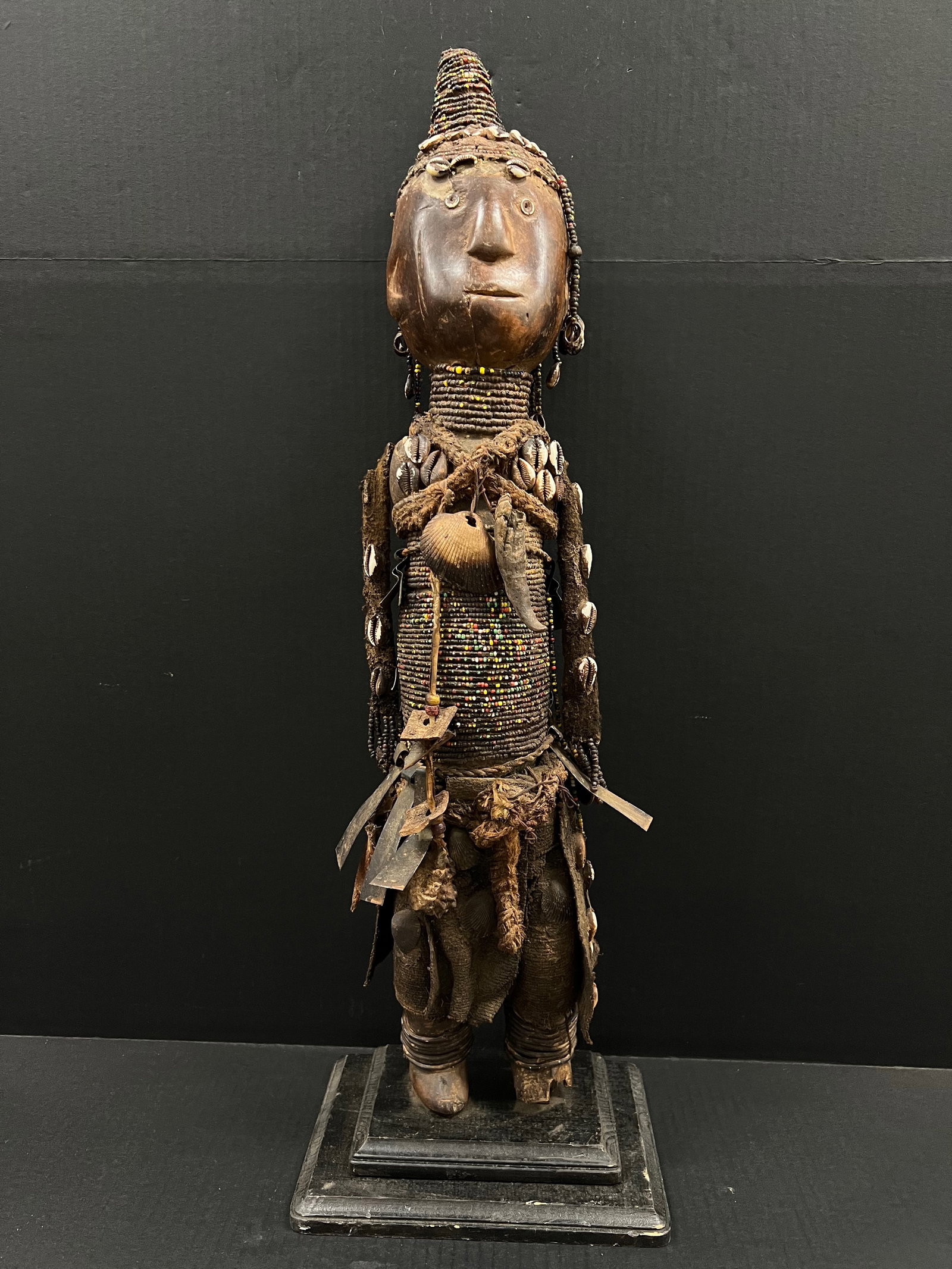 Carved Wood and Beaded Makonde Statue (1 of 10)