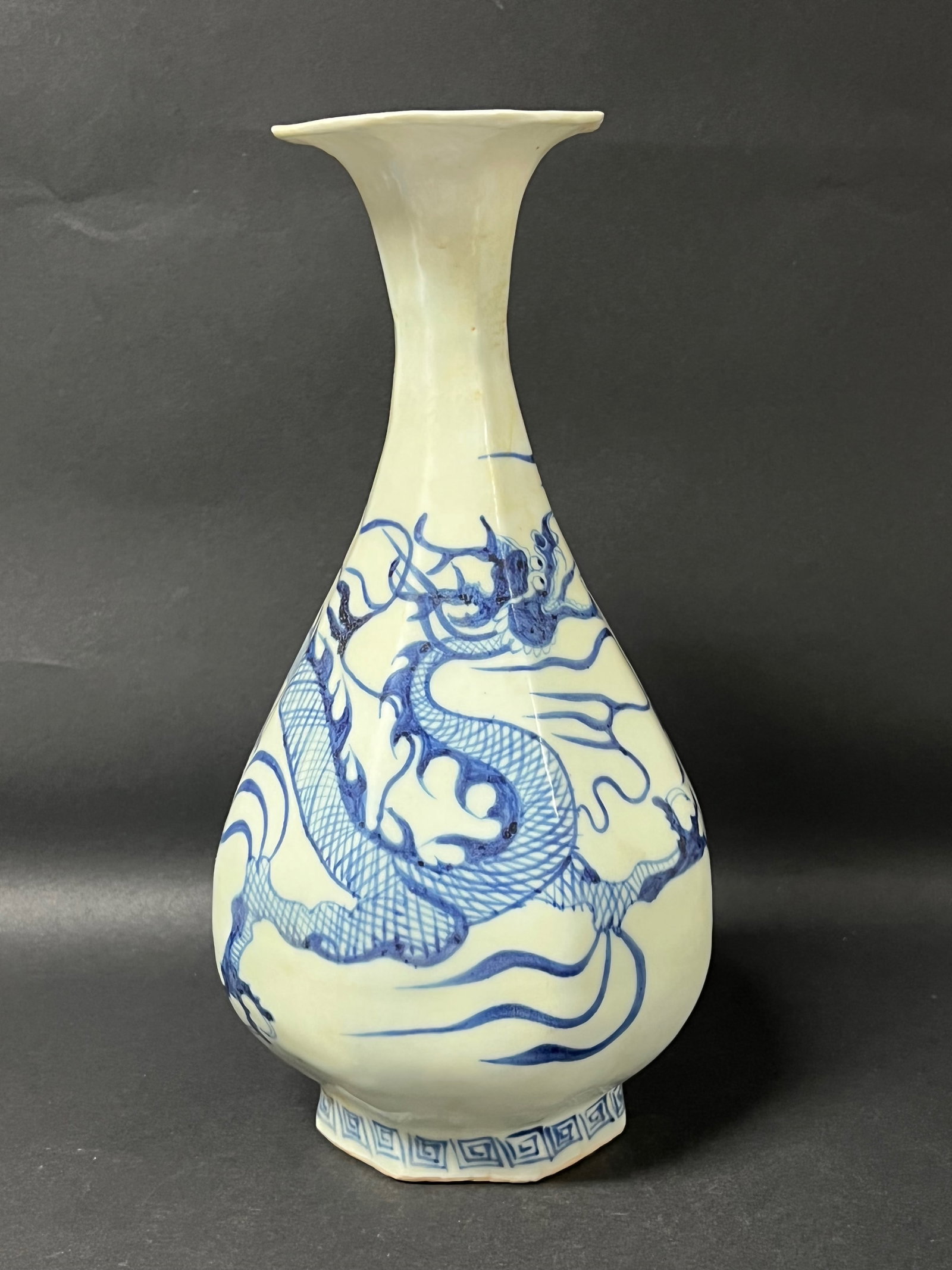 Chinese Art Porcelain Blue and White Vase: Chinese Art Porcelain Blue and White Vase. The dimension is 10.75 inches high x 6 inches wide. Please be aware that some of the items are vintage, secondhand, old ages, antiques and may have a defects