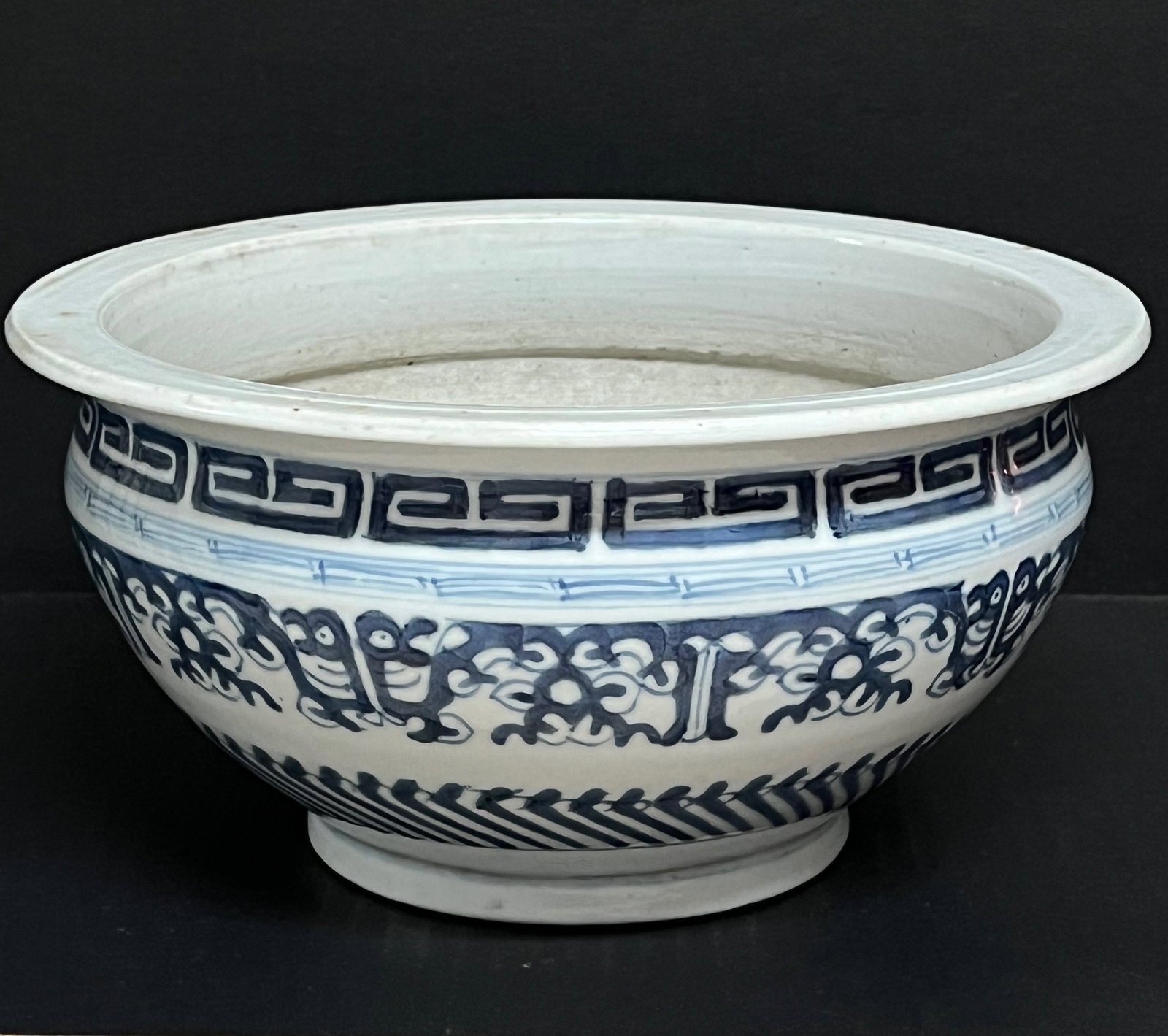 Chinese Porcelain Blue and White Incense Burner: Chinese Porcelain Blue and White Incense Burner. The dimension is 5.5 inches high x 10.5 inches wide. Please be aware that some of the items are vintage, secondhand, old ages, antiques and may have a 