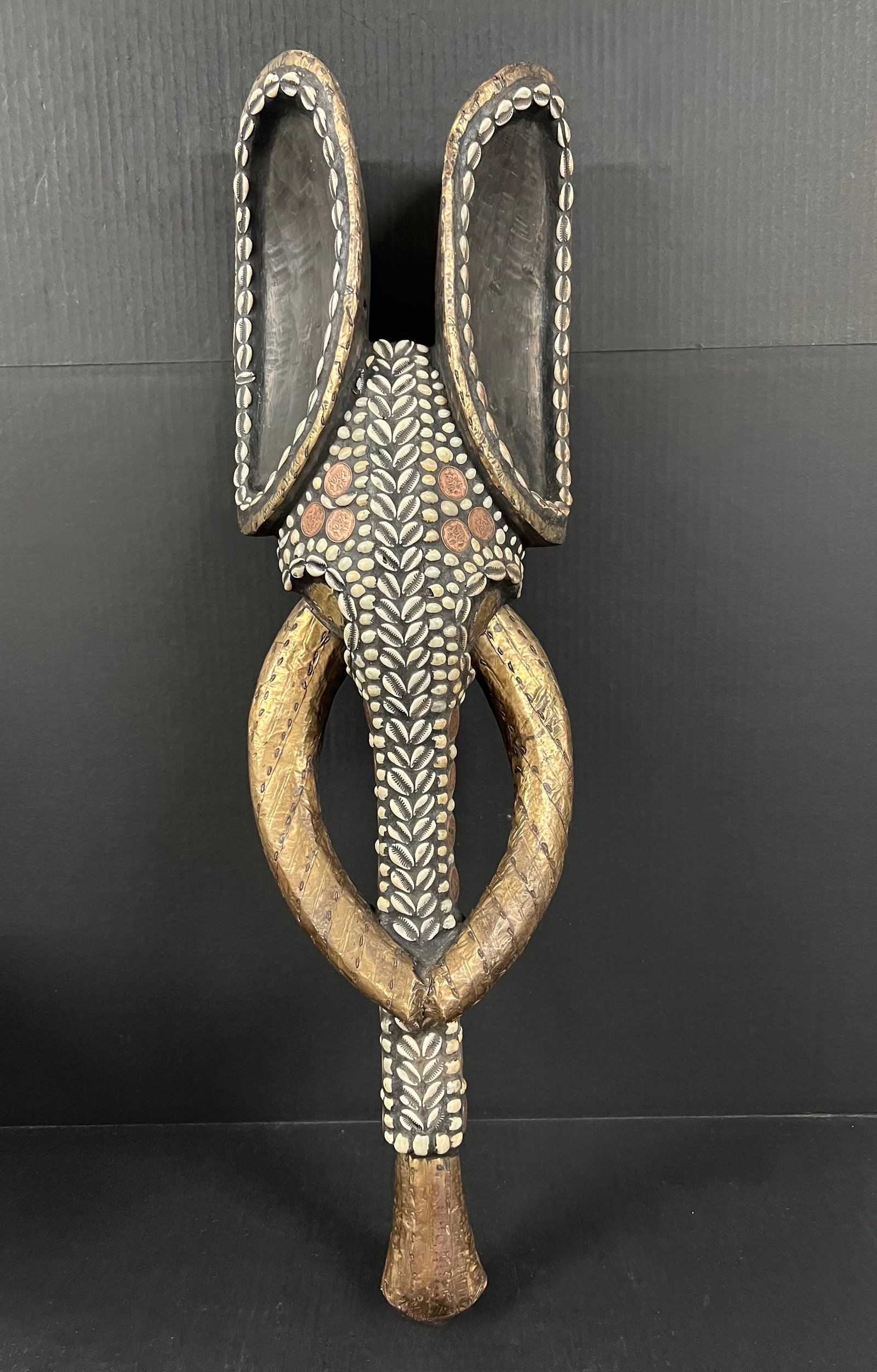 Carved Wood Babanki Elephant Mask (1 of 10)