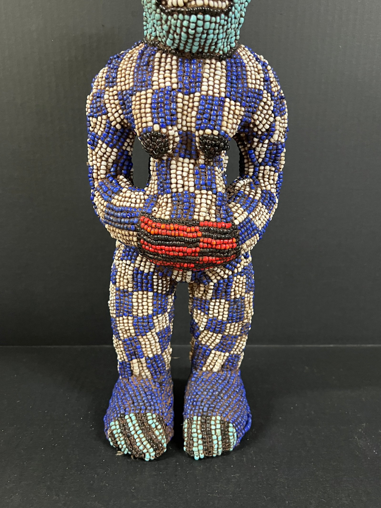 Bamileke Beaded Statue - 3
