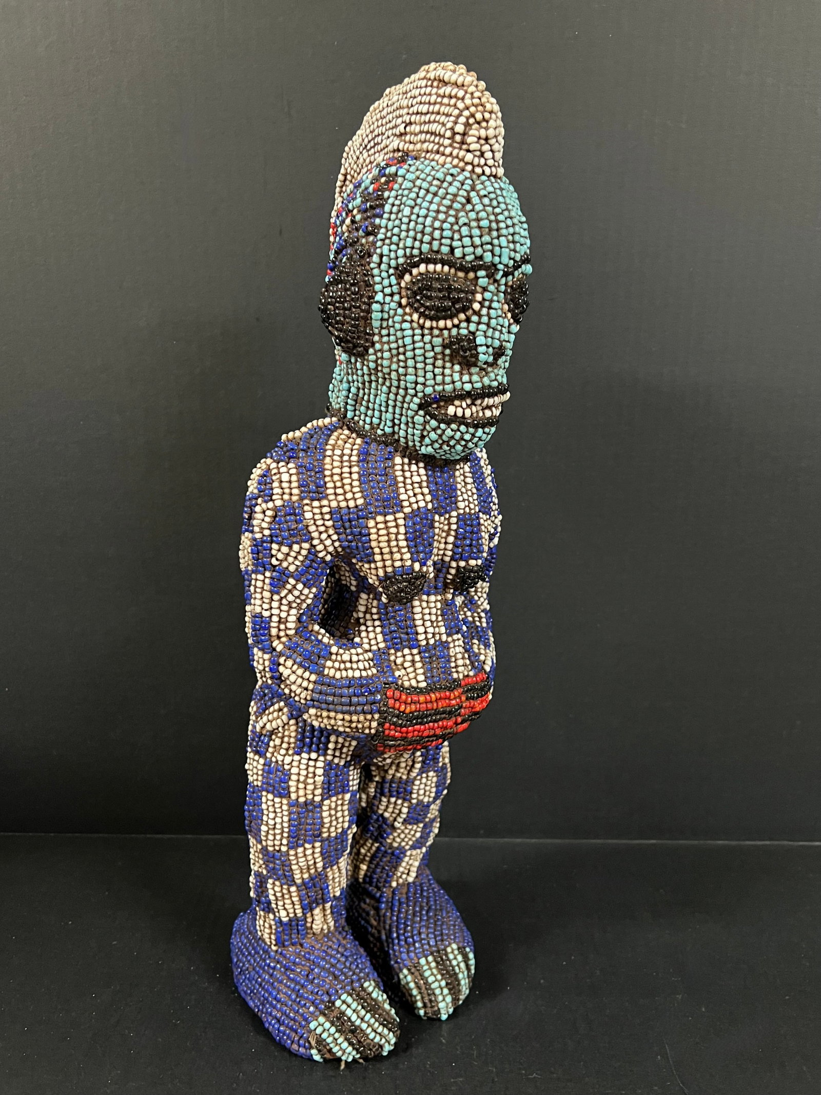 Bamileke Beaded Statue - 4