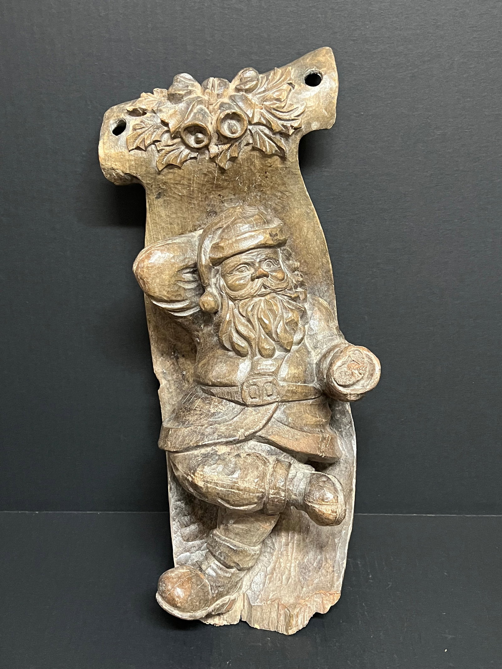 Hand Carved Wooden Santa Claus Sculpture (1 of 9)