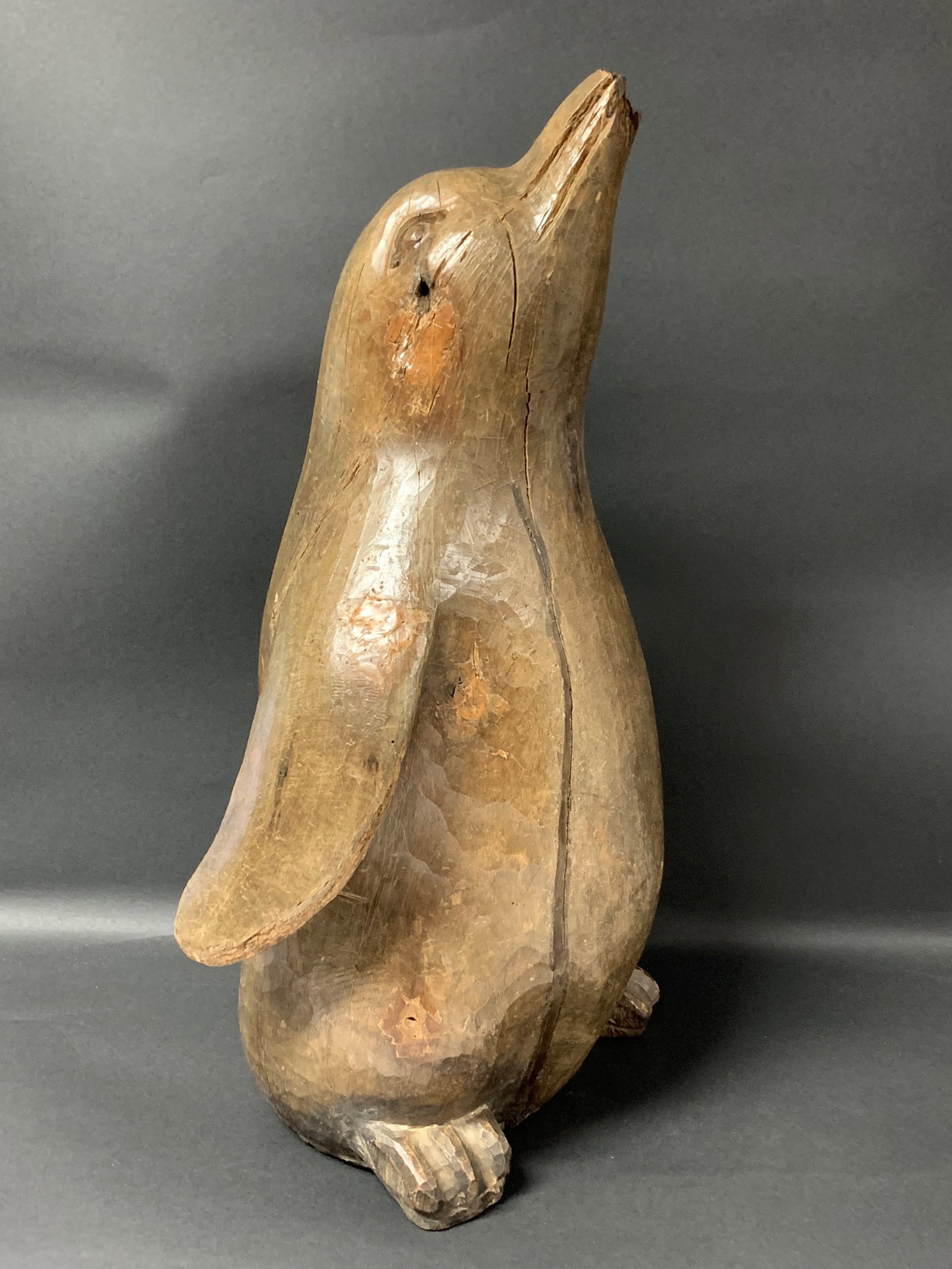 Hand Carved Wooden Large Penguin Sculpture (1 of 11)