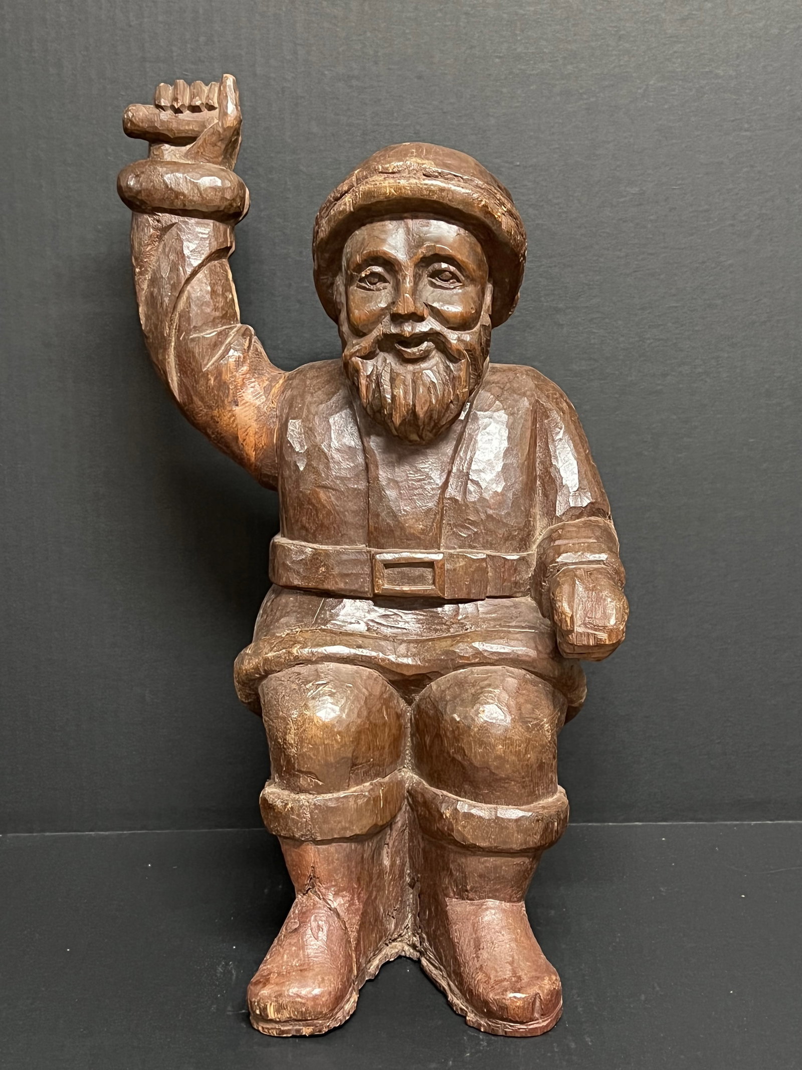 Hand Carved Wooden Santa Claus Sculpture (1 of 10)