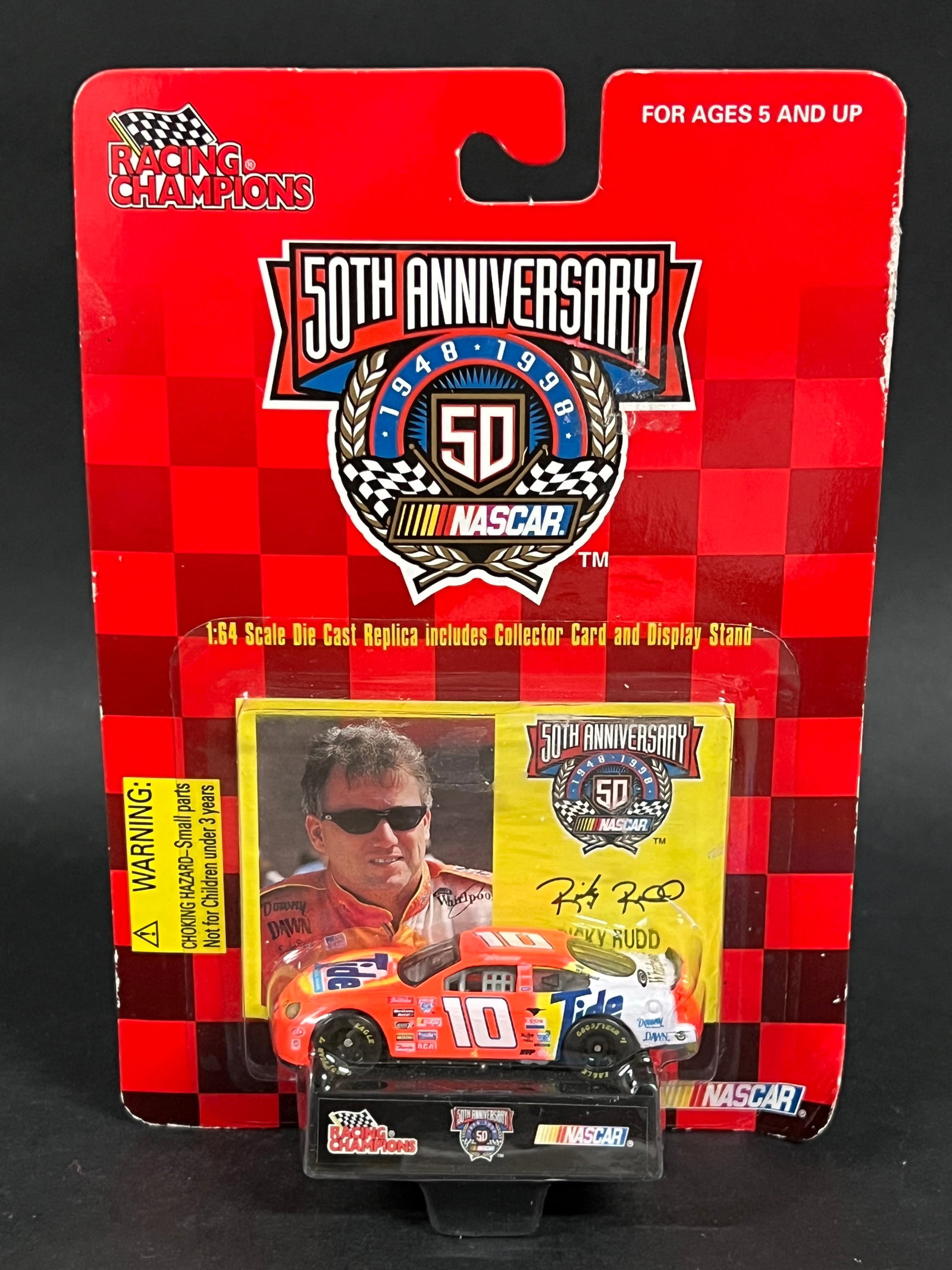 1:64 Scale Die Cast Collector Racing Car: 1:64 Scale Die Cast Collector NASCAR Racing Car #10 RICKY RUDD Original Sealed Packaging. The dimension is 8.5 inches high x 4.25 inches wide. Please be aware that some of the items are vintage, secon
