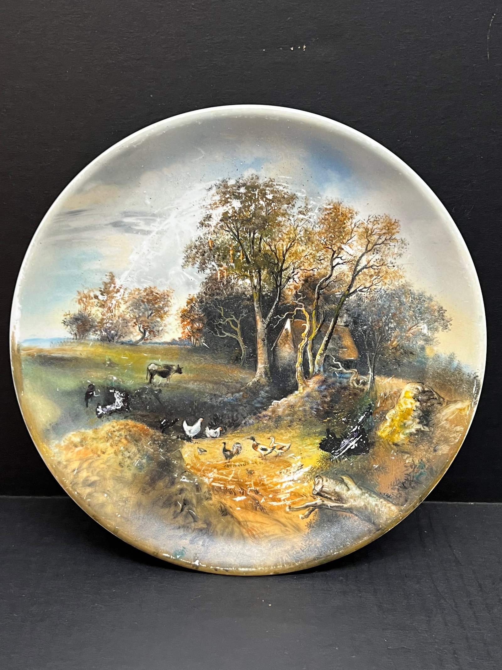 Vintage Decorative Porcelain Plate: Vintage Decorative Porcelain Plate. The dimension is 10 inches high x 10 inches wide. Please be aware that some of the items are vintage, secondhand, old ages, antiques and may have a defects or sign
