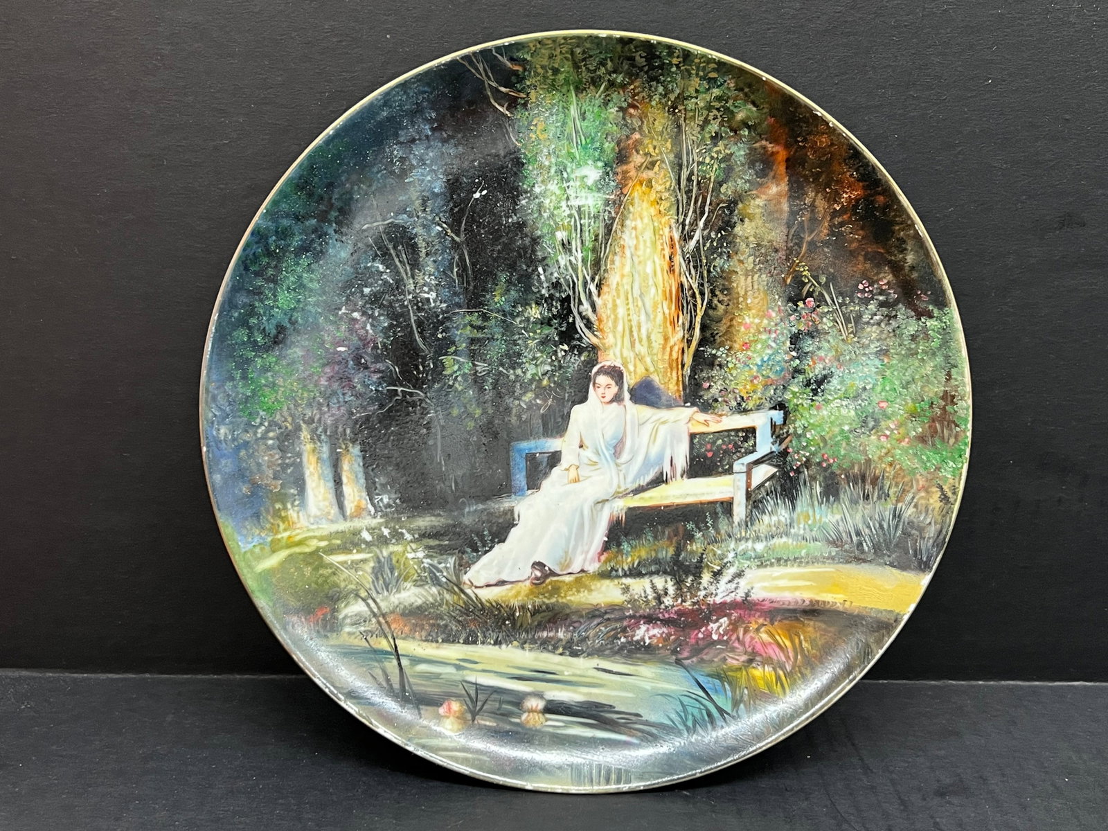 Vintage Decorative Porcelain Plate: Vintage Decorative Porcelain Plate. The dimension is 10 inches high x 10 inches wide. Please be aware that some of the items are vintage, secondhand, old ages, antiques and may have a defects or sign 
