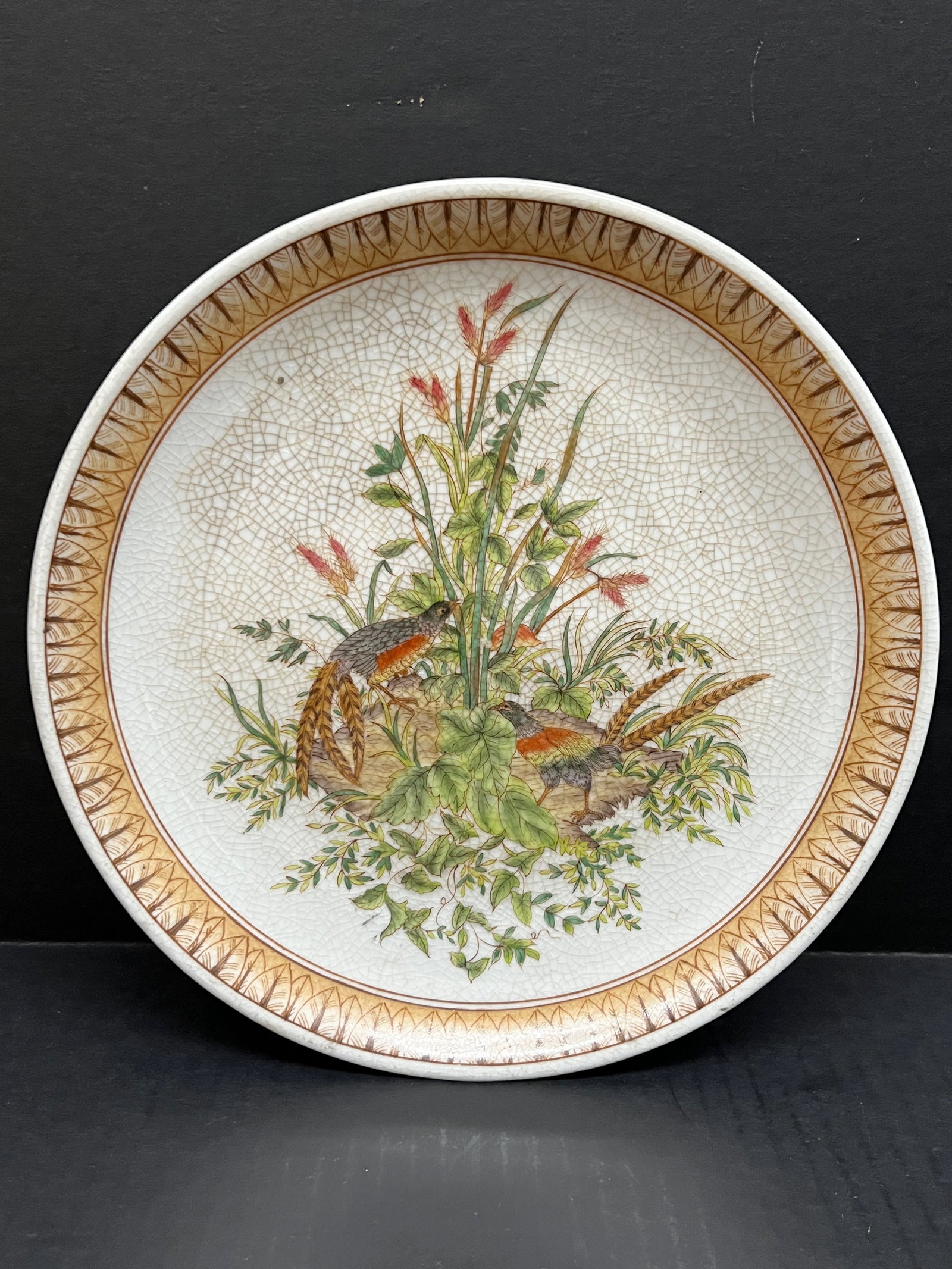 Vintage Decorative Porcelain Plate: Vintage Decorative Porcelain Plate. The dimension is 10 inches high x 10 inches wide. Please be aware that some of the items are vintage, secondhand, old ages, antiques and may have a defects or sign