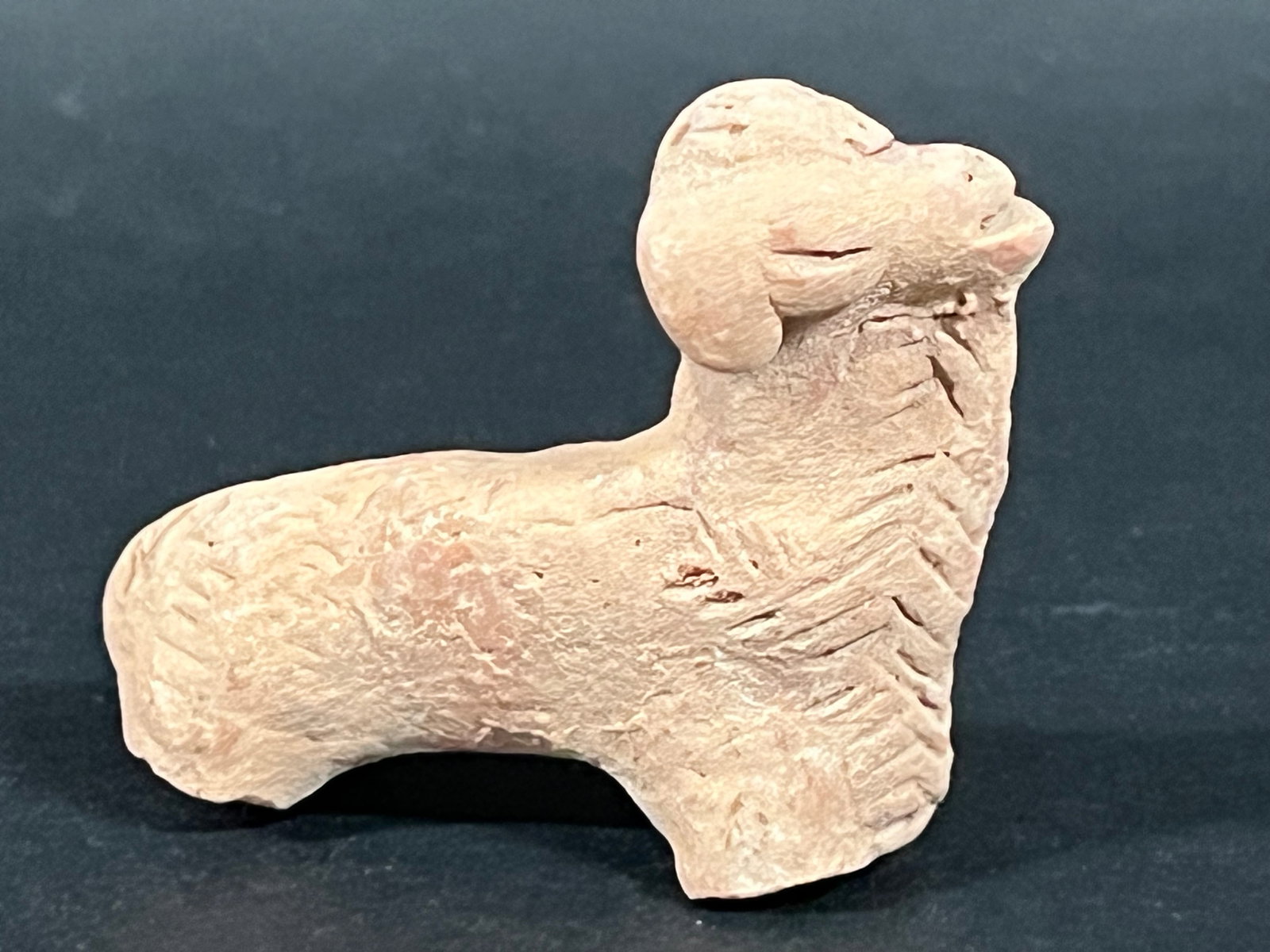 Roman Art Style Terra Cotta Ram Figure: roman Art Style Terra Cotta Ram Sculpture. The dimension is 2.5 inches high x 3 inches wide. Please be aware that some of the items are vintage, secondhand, old ages, antiques and may have a defects