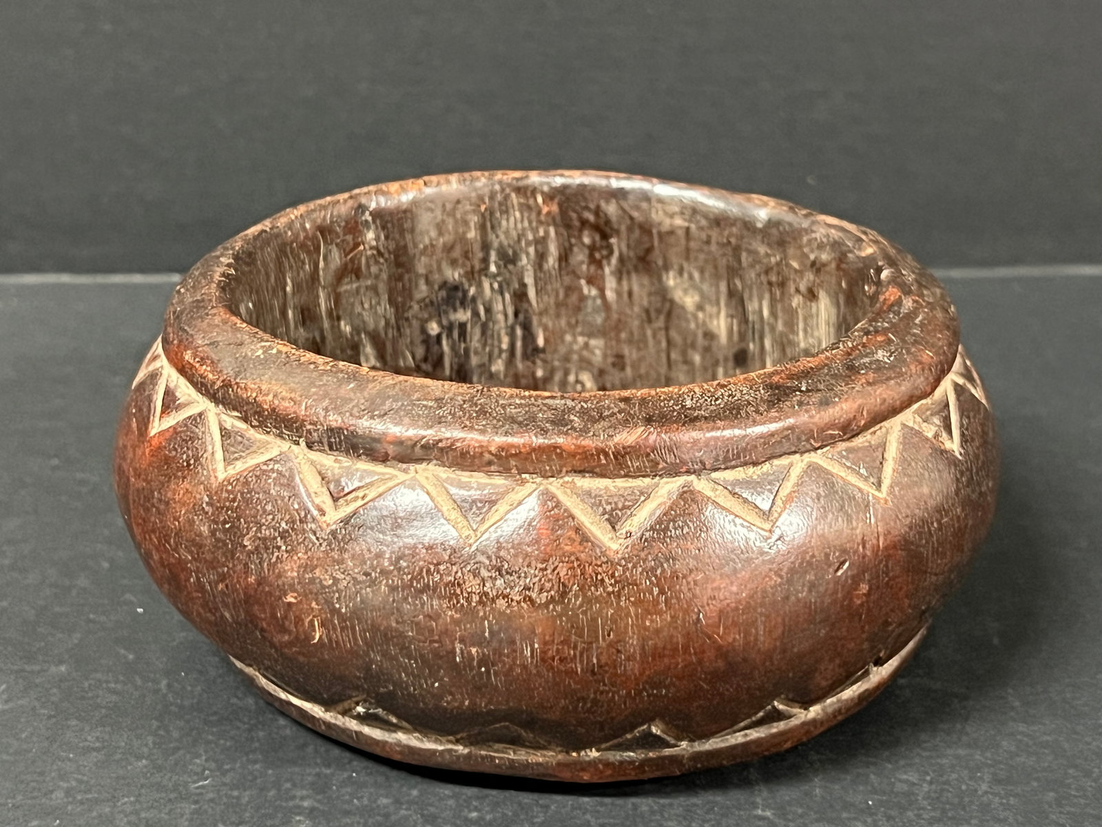 Nigerian Wood Currency Bracelet: African Tribal Art Nigerian Wood Currency Bracelet. The dimension is 5.25 inches high x 5.25 inches wide. Please be aware that some of the items are vintage, secondhand, old ages, antiques and may hav