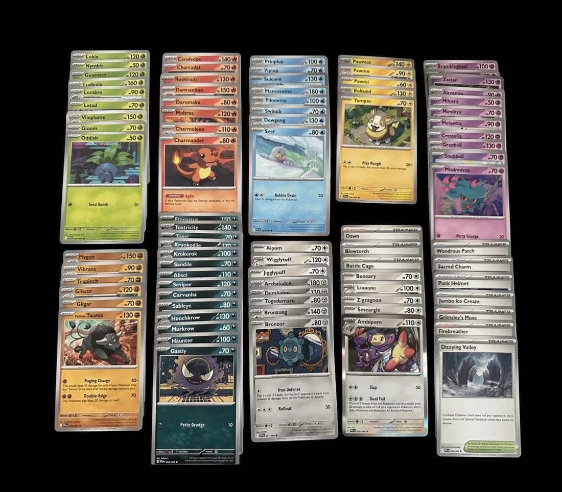 84 Pcs. Complete Base Set Phantasmal Flames Pokemon Trading Cards (1 of 11)