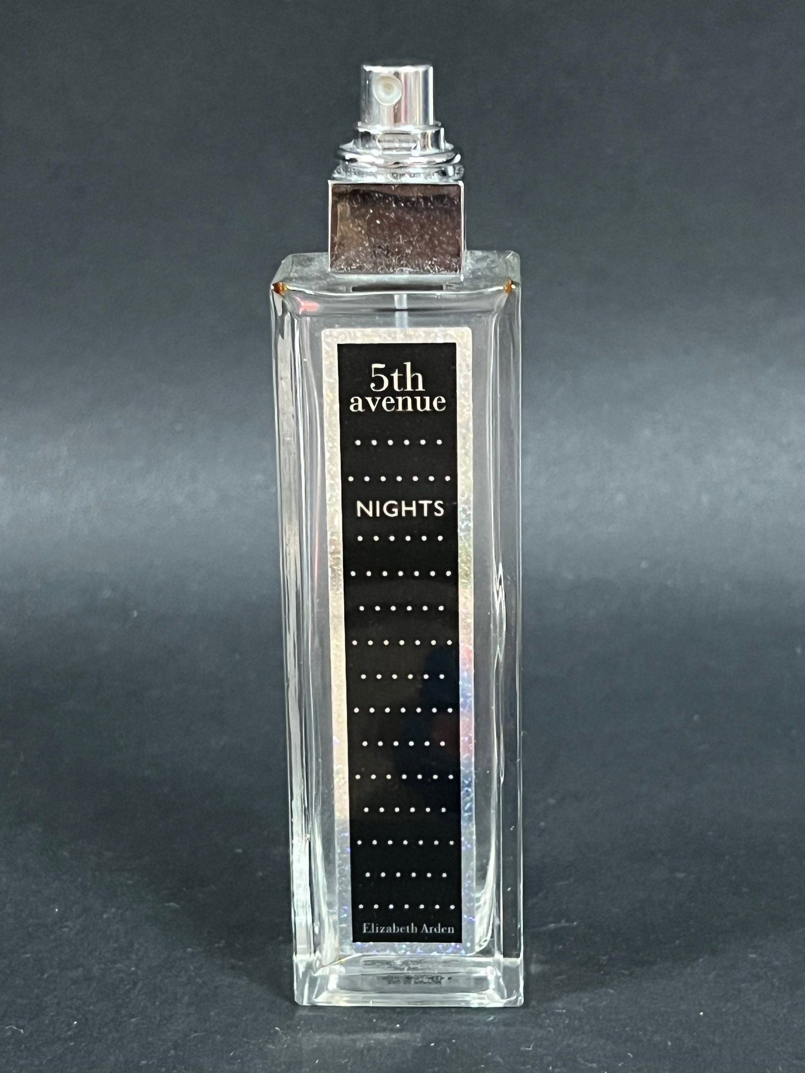 Empty Bottle Only - 5th Avenue Elizabeth Arden Eau De Parfum: Empty Bottle Only - 5th Avenue Elizabeth Arden Eau de Parfum. The dimension is 6.5 inches high x 1.5 inches wide. Please be aware that some of the items are vintage, secondhand, old ages, antiques