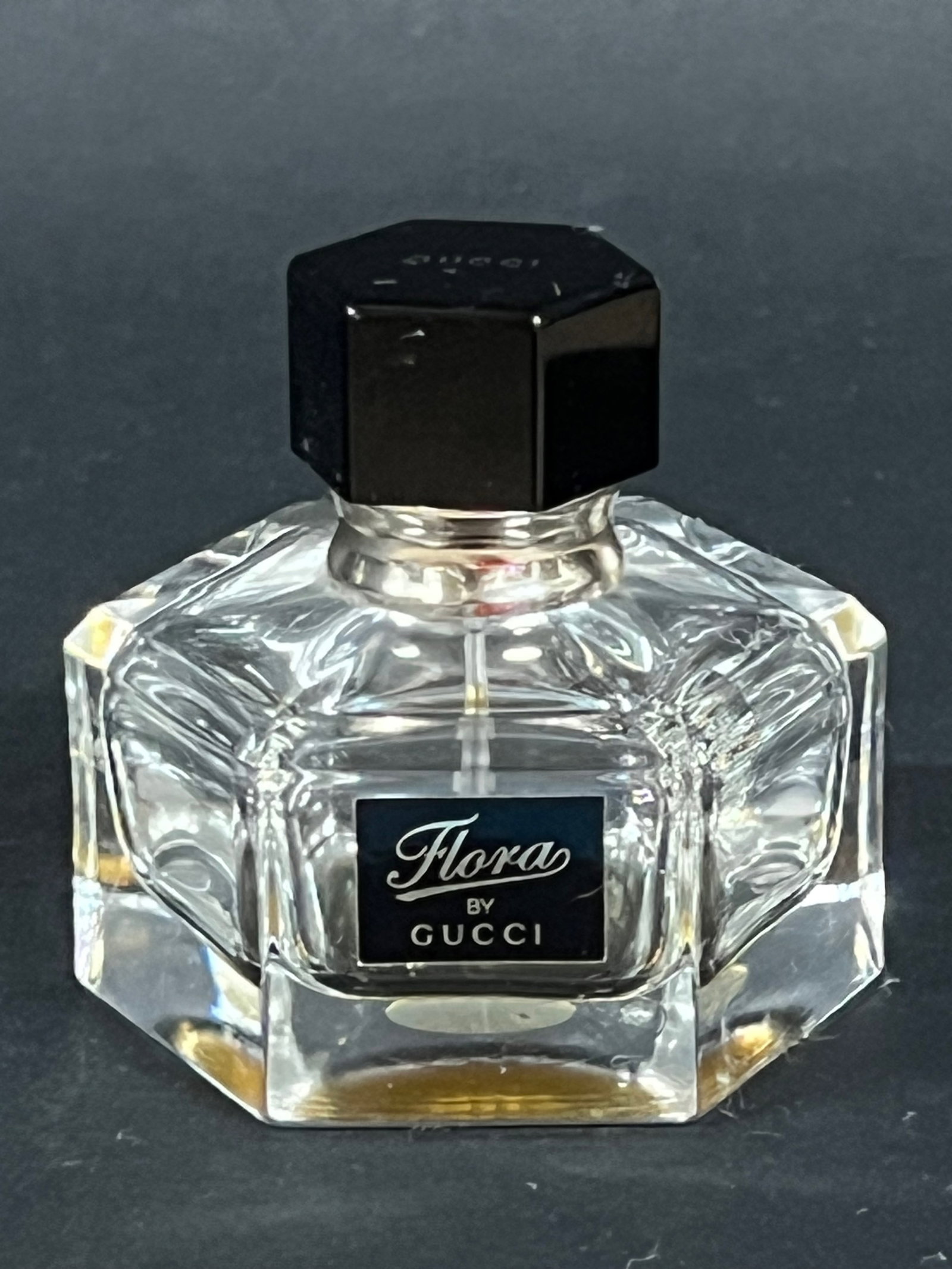 Empty Bottle Only - Gucci Flora Eau De Toilette Glass Bottle: Empty Bottle Only - Gucci Flora Eau De Toilette Glass Bottle. The dimension is 2.5 inches high x 2.5 inches wide. Please be aware that some of the items are vintage, secondhand, old ages, antiques