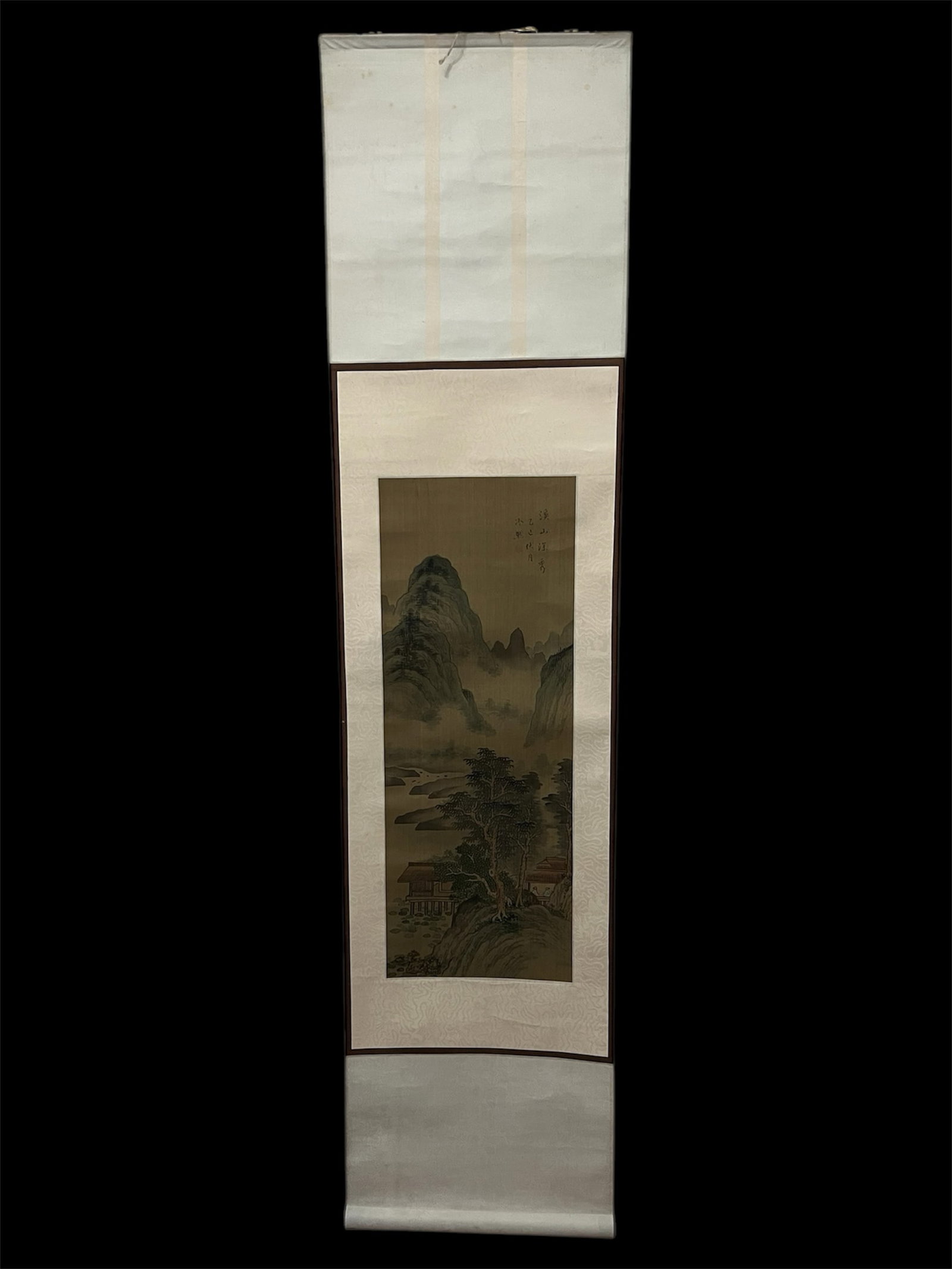 Chinese Art Scroll Painting: Chinese Art Scroll Painting. The dimension is 53 inches high x 13 inches wide. Please be aware that some of the items are vintage, secondhand, old ages, antiques and may have a defects or sign of