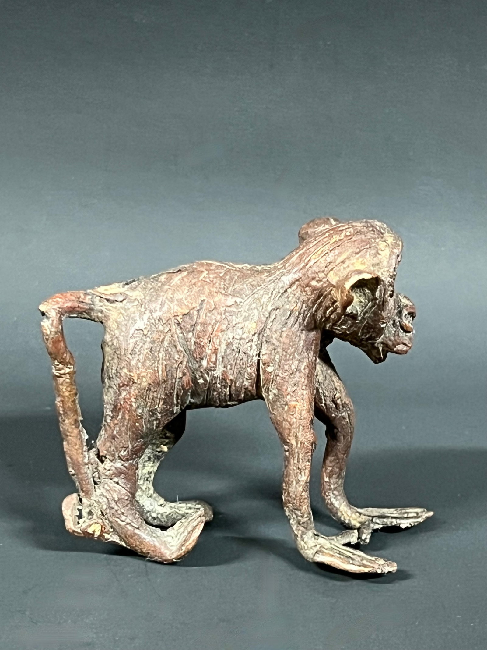 Bronze Monkey Sculpture - 8