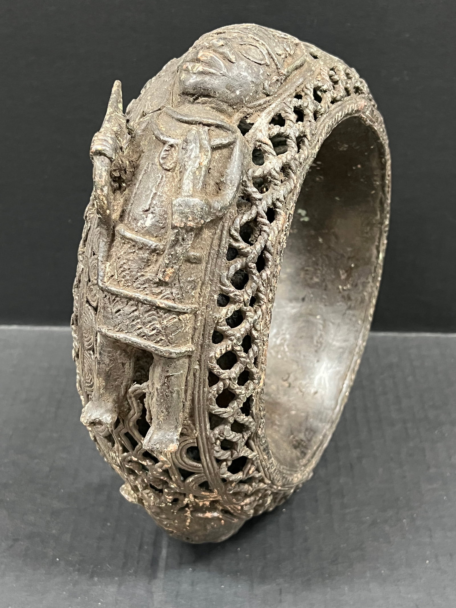 Large Bronze Nigerian Currency Bracelet (1 of 8)